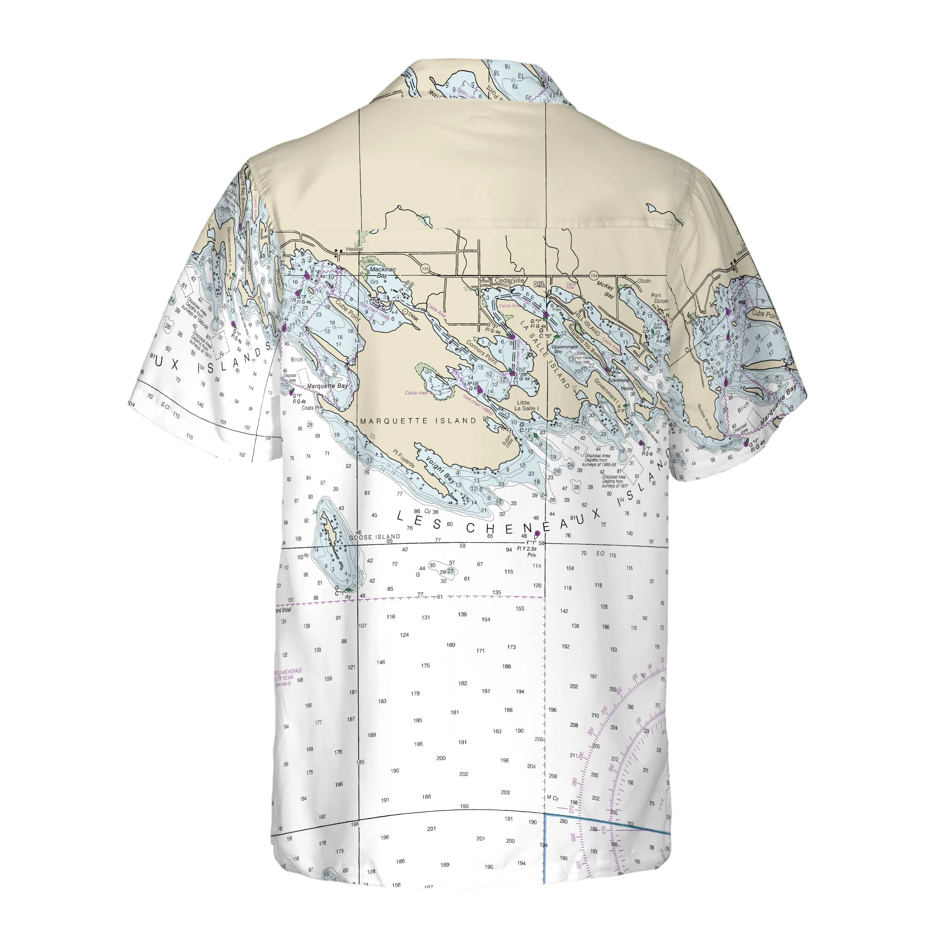 The Les Cheneaux Islands Coconut Button Camp Shirt