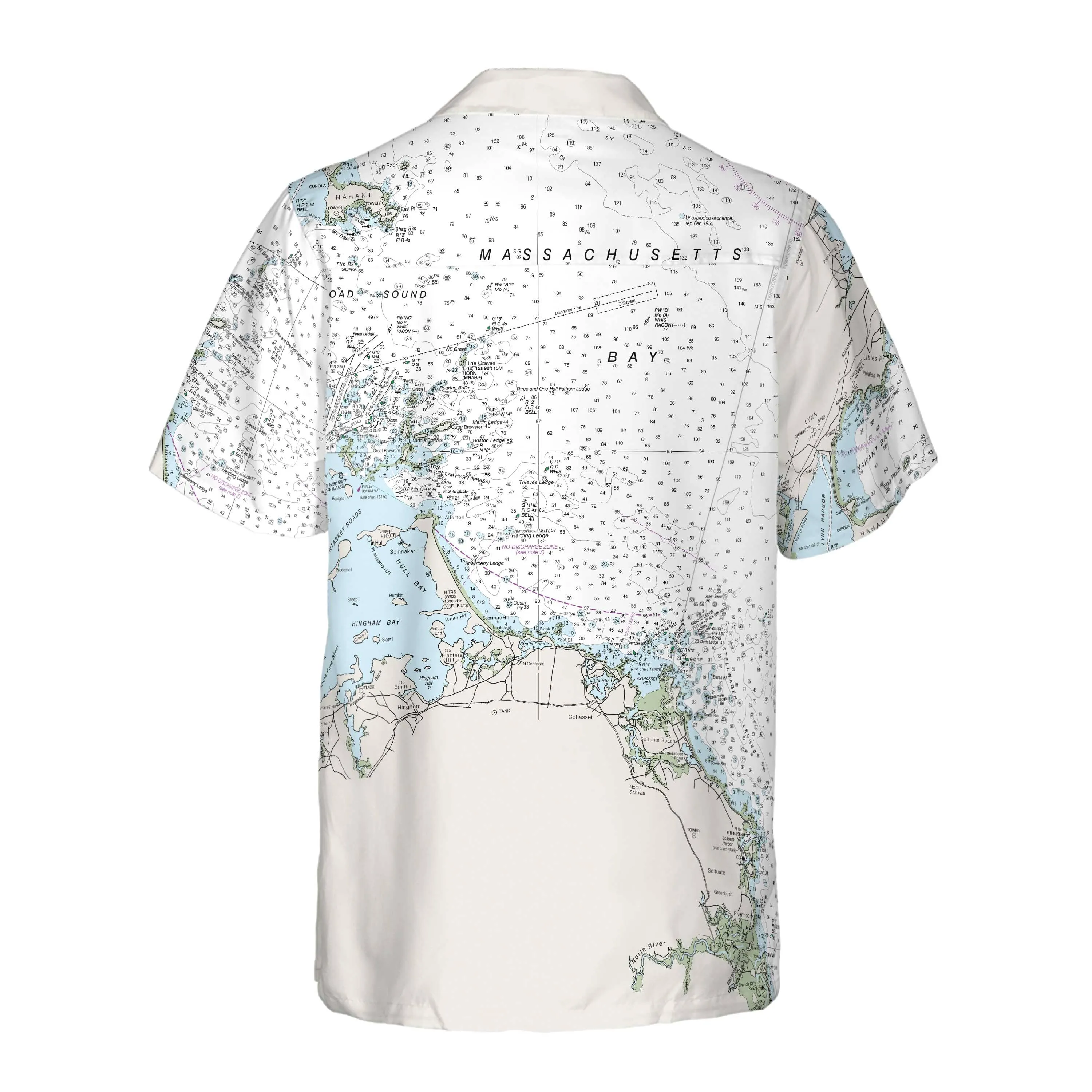 The Marblehead Navigator Coconut Button Camp Shirt