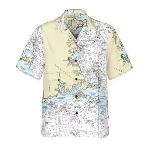 The Massachusetts Coastline Coconut Button Camp Shirt