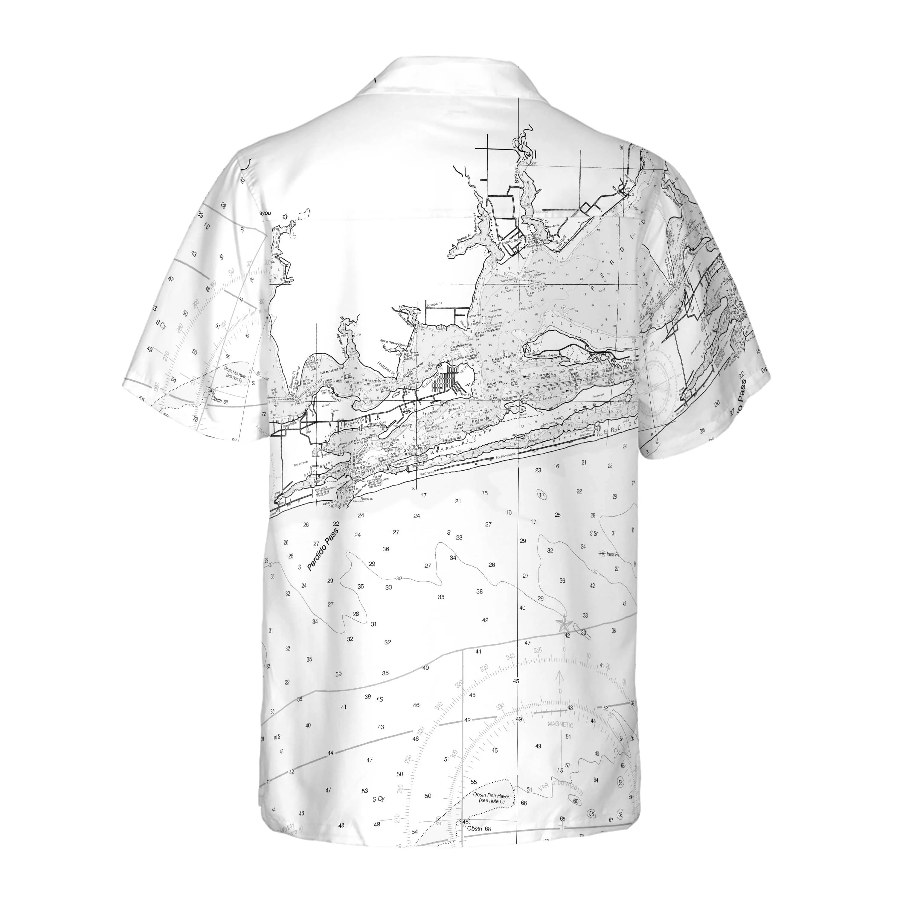 The Perdido Pass Grays Coconut Button Camp Shirt