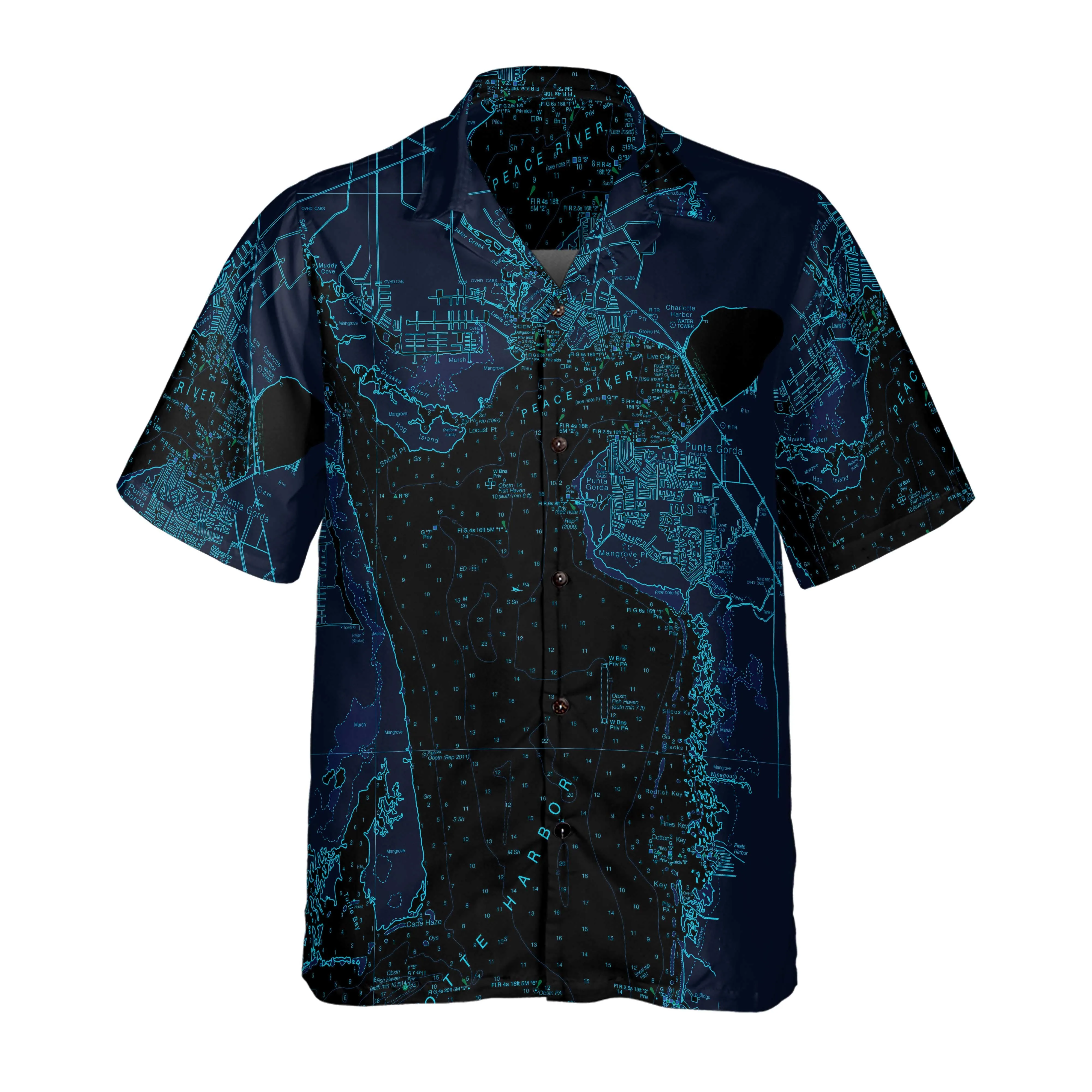 The Punta Gorda by Starlight Coconut Button Camp Shirt