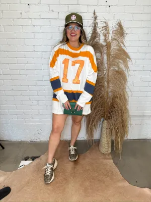 The Rugby Long Sleeve Top - Tangerine