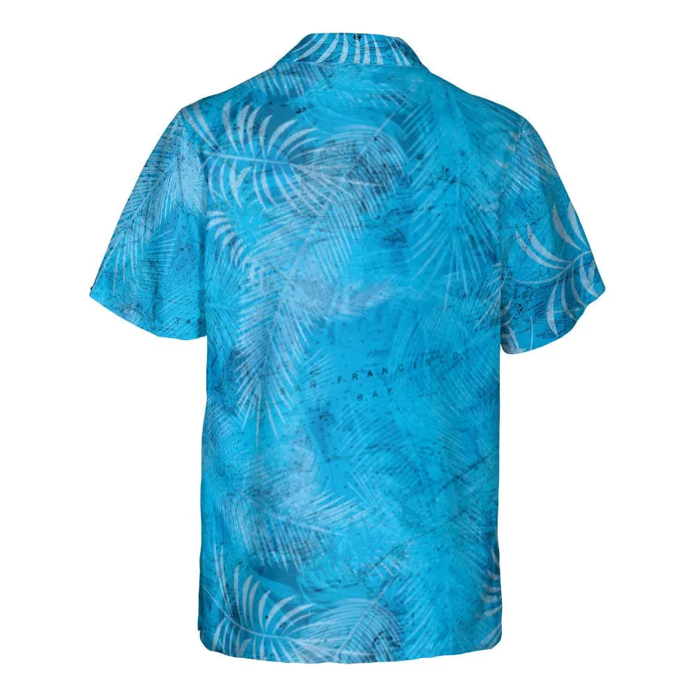 The San Francisco Bay Tropical Blue Pocket Camp Shirt