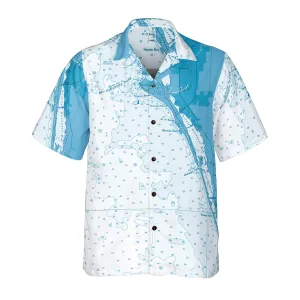The Siesta Key Blues Coconut Button Camp Shirt