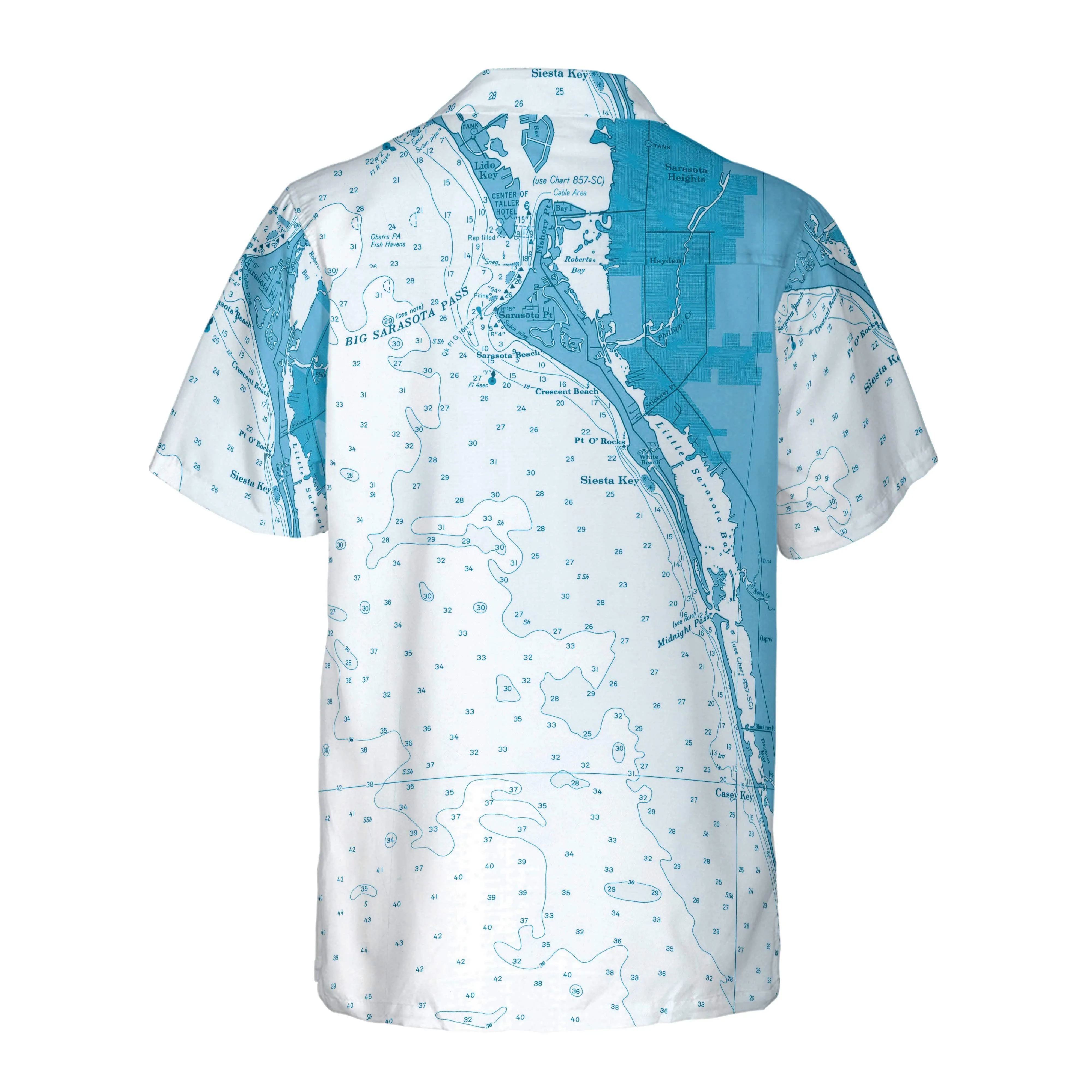 The Siesta Key Blues Coconut Button Camp Shirt