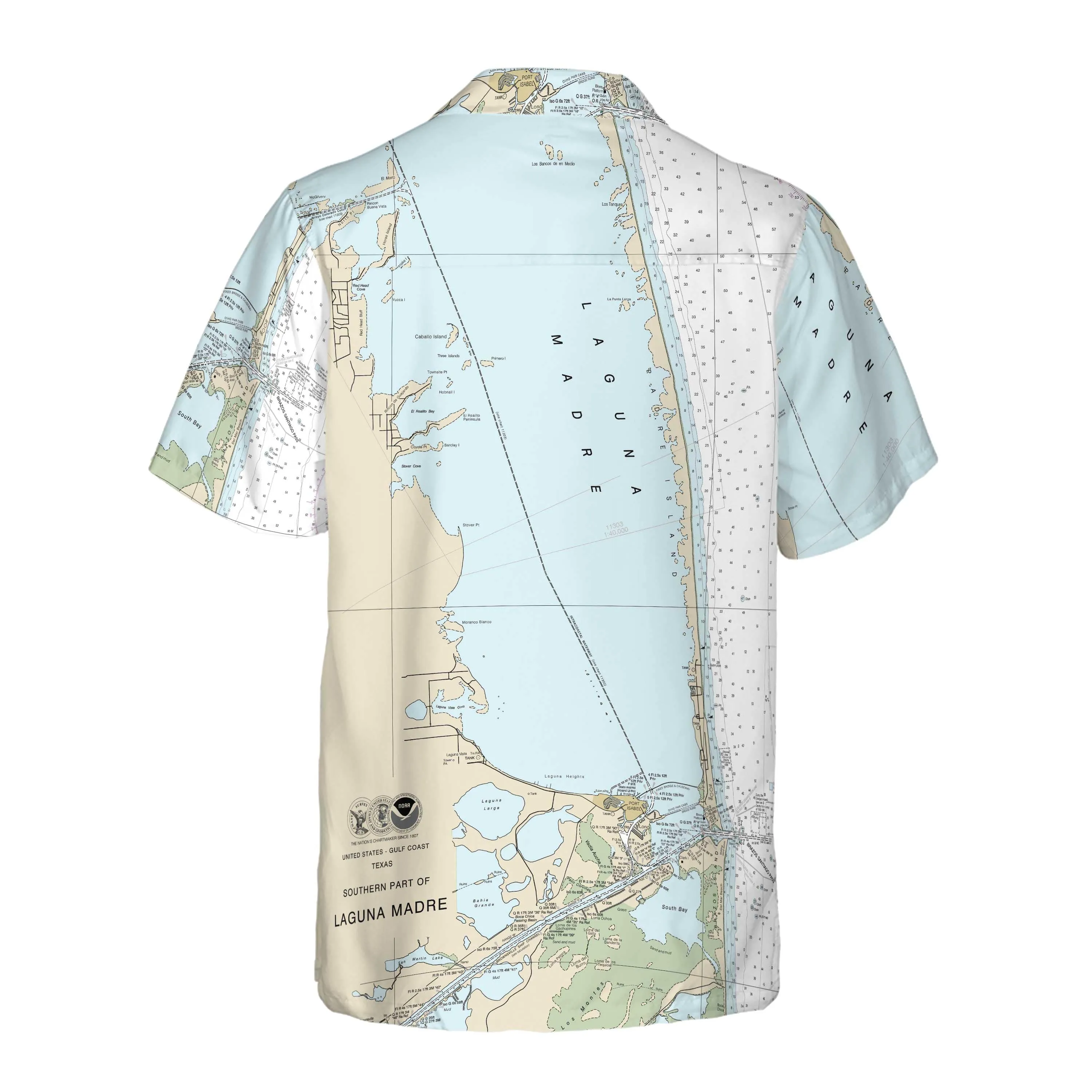 The Southern Laguna Madre Coconut Button Camp Shirt