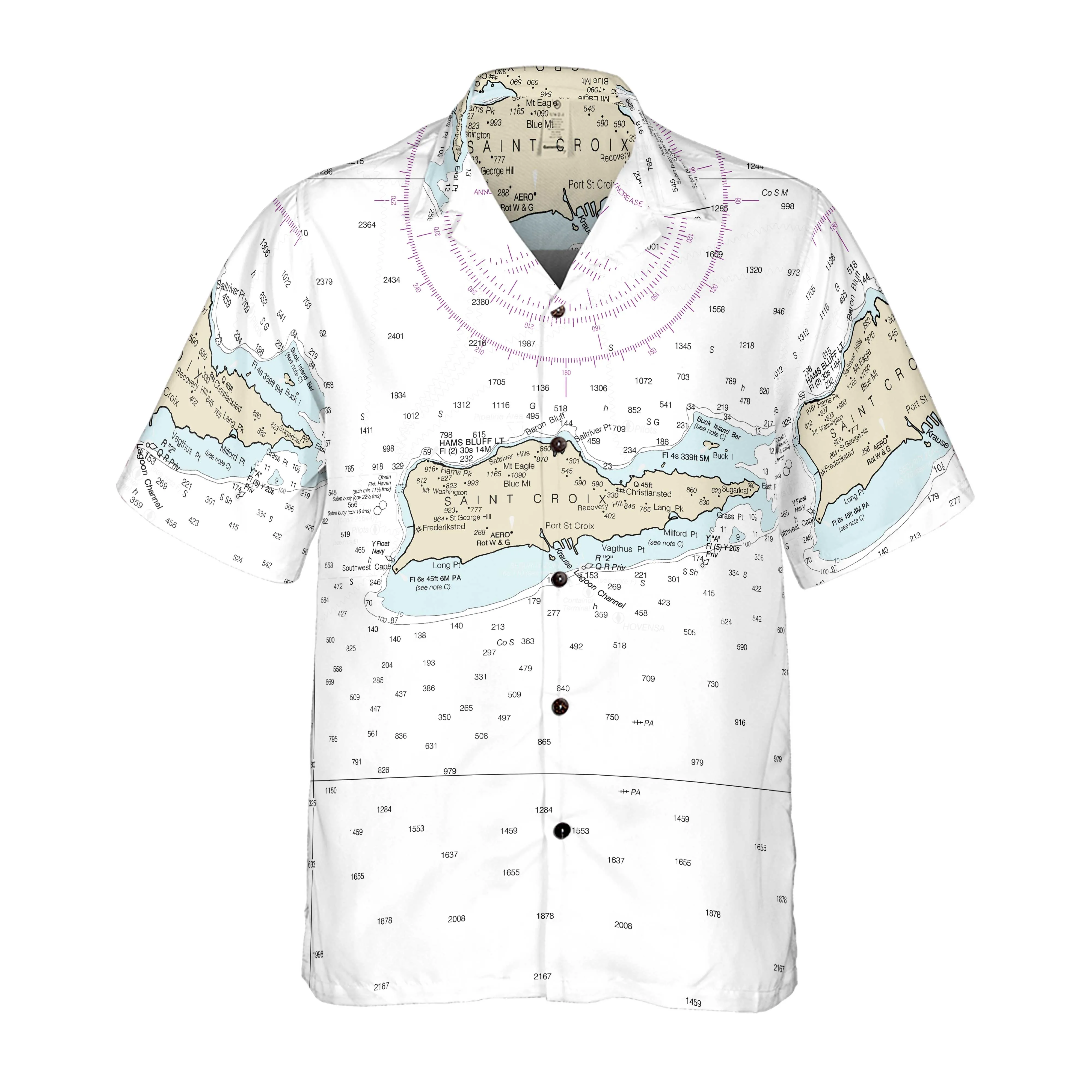 The St Croix USVI Coconut Button Camp Shirt