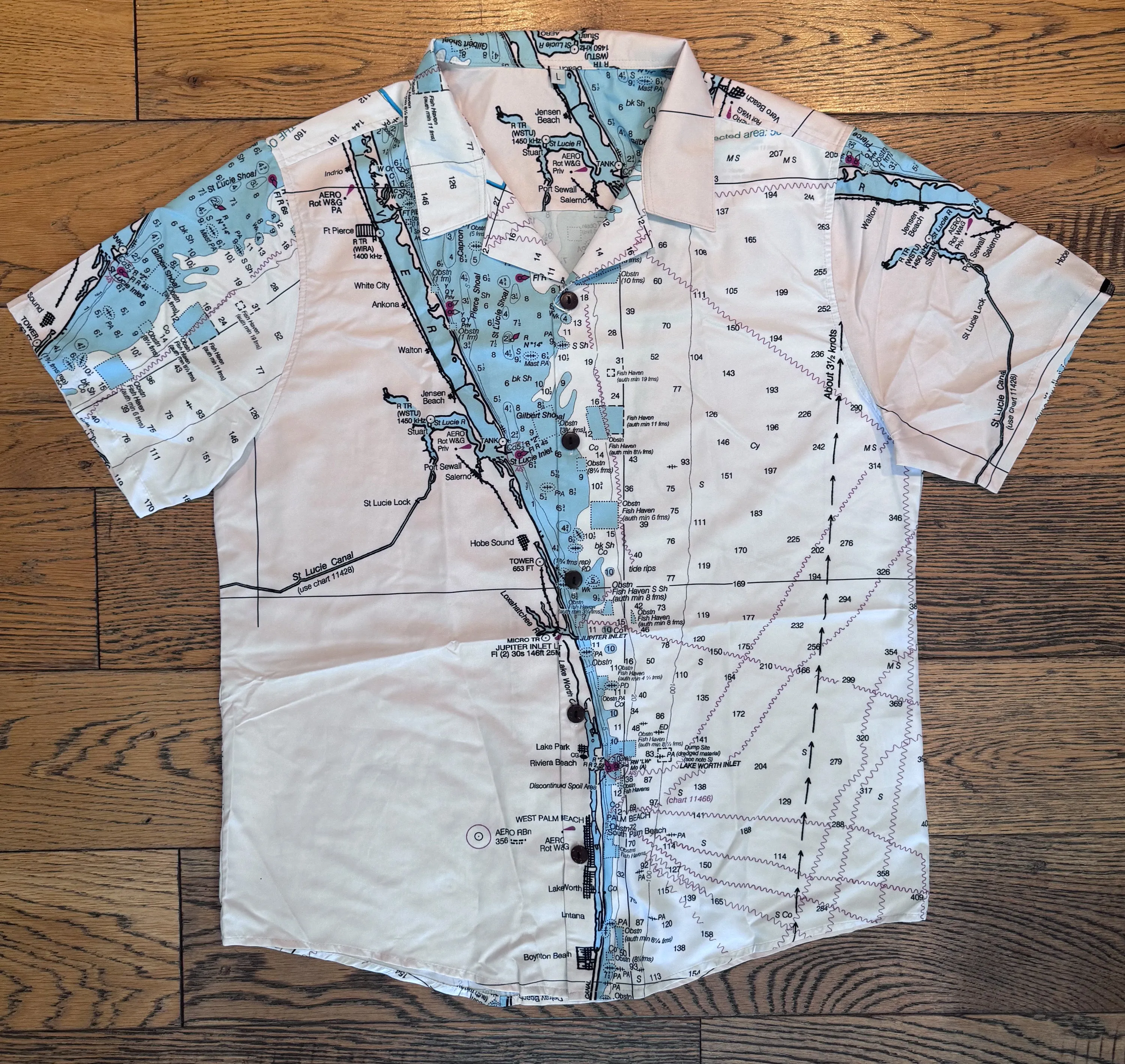 The St Lucie Inlet Coconut Button Camp Shirt