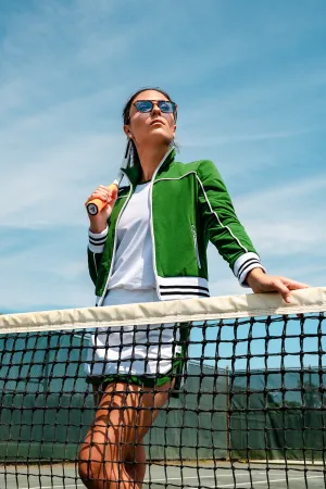 The Terry Drop Shot Jacket Green