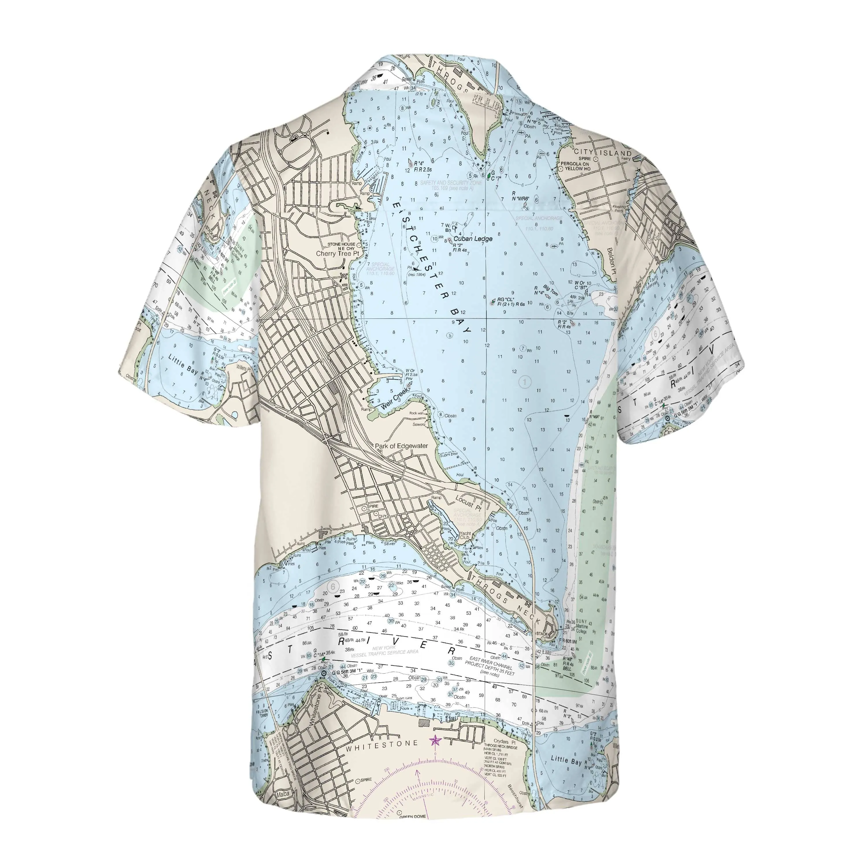 The Throgs Neck NYC Coconut Button Camp Shirt