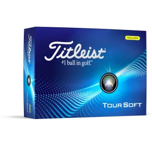 Titleist Tour Soft Yellow Logo Golf Balls 2025