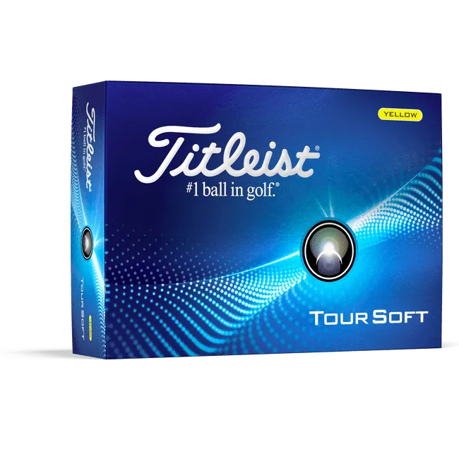 Titleist Tour Soft Yellow Logo Golf Balls 2025