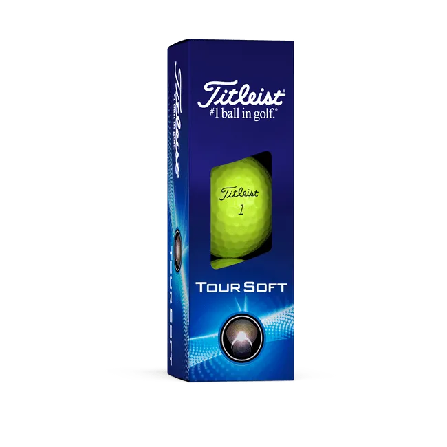 Titleist Tour Soft Yellow Logo Golf Balls 2025