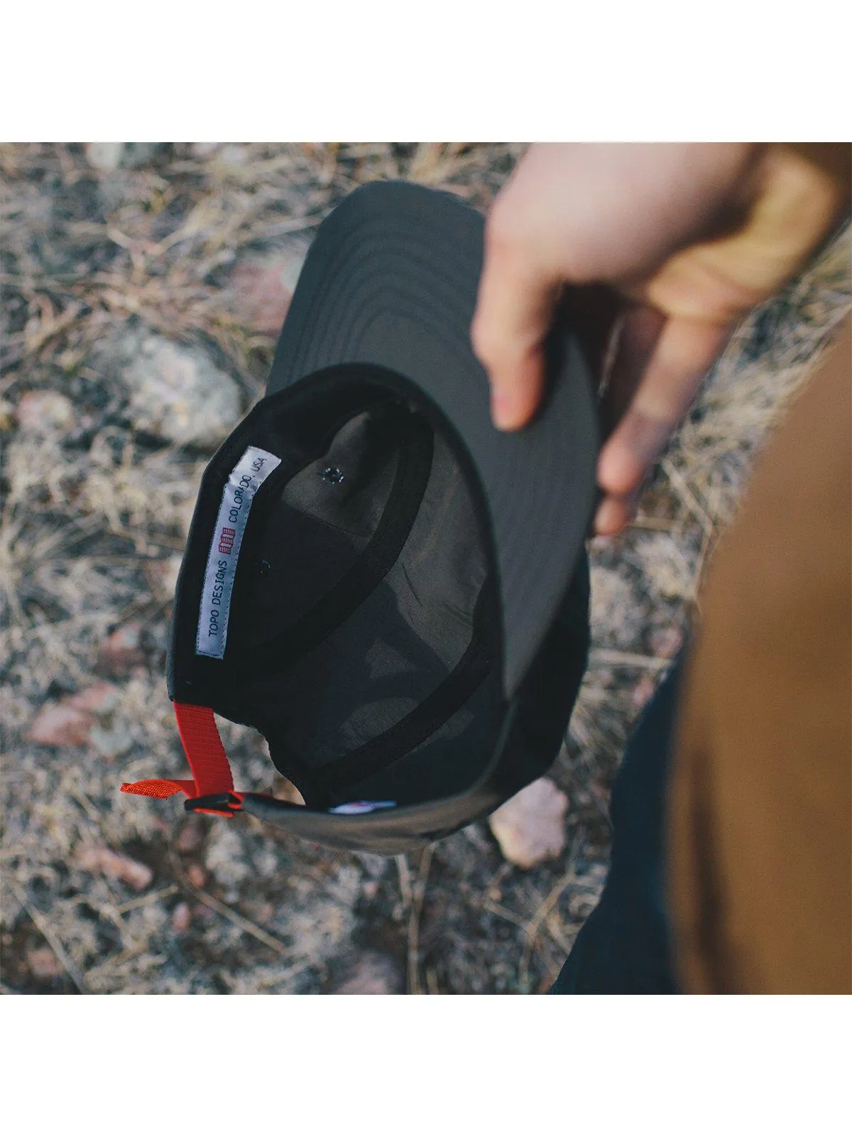 Topo Designs Nylon Camp Hat Charcoal