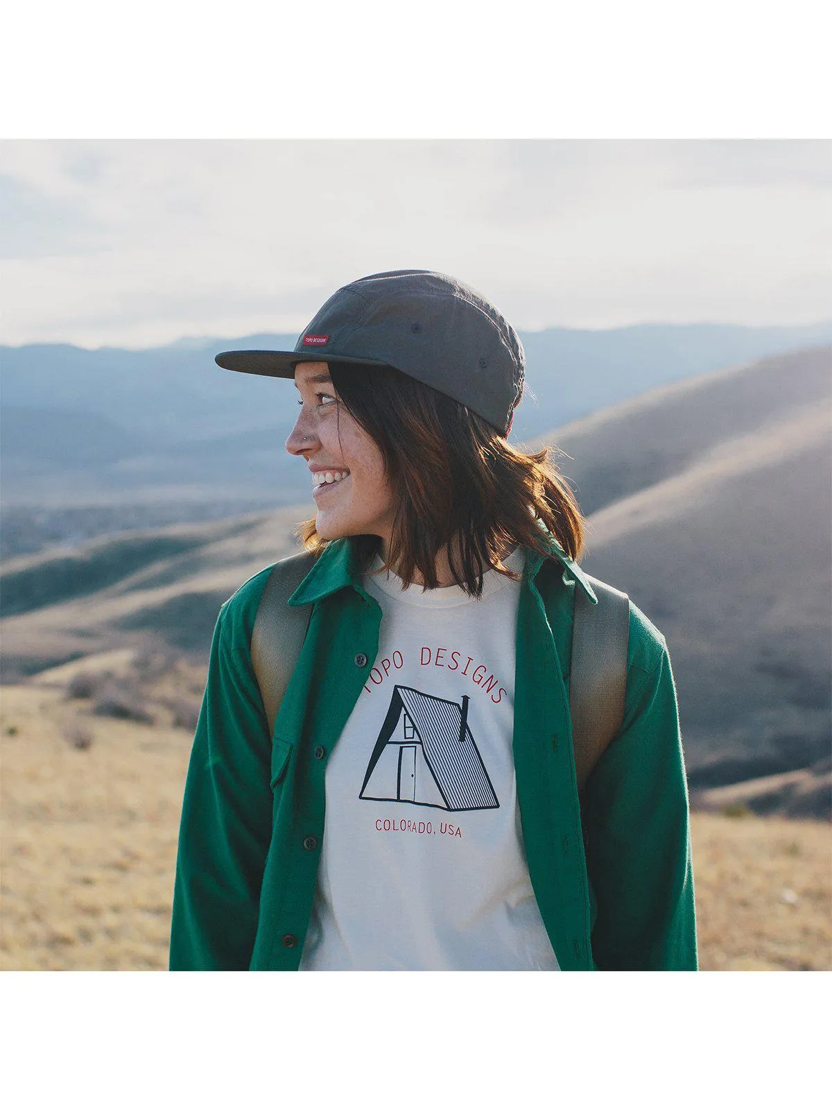 Topo Designs Nylon Camp Hat Rust