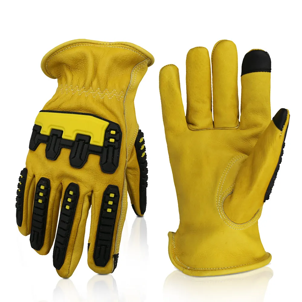 Total Protection: Water, Cut & Impact Resistant Top Grain Cowhide Gloves