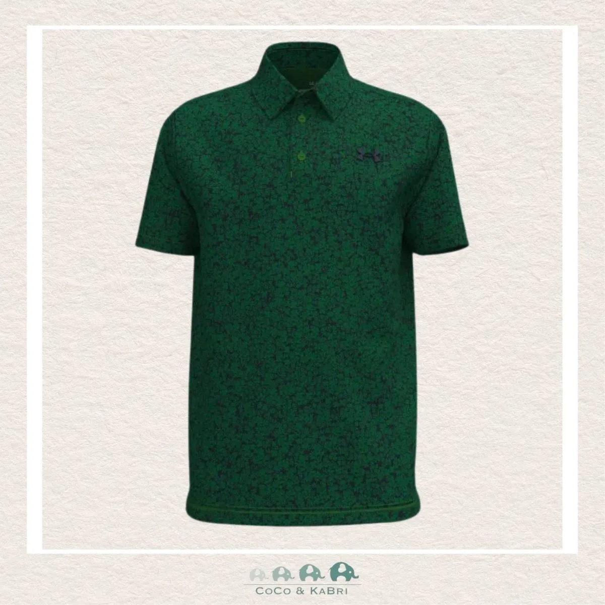 Under Armour Boy's Playoff Printed Polo Team - Kelly Green