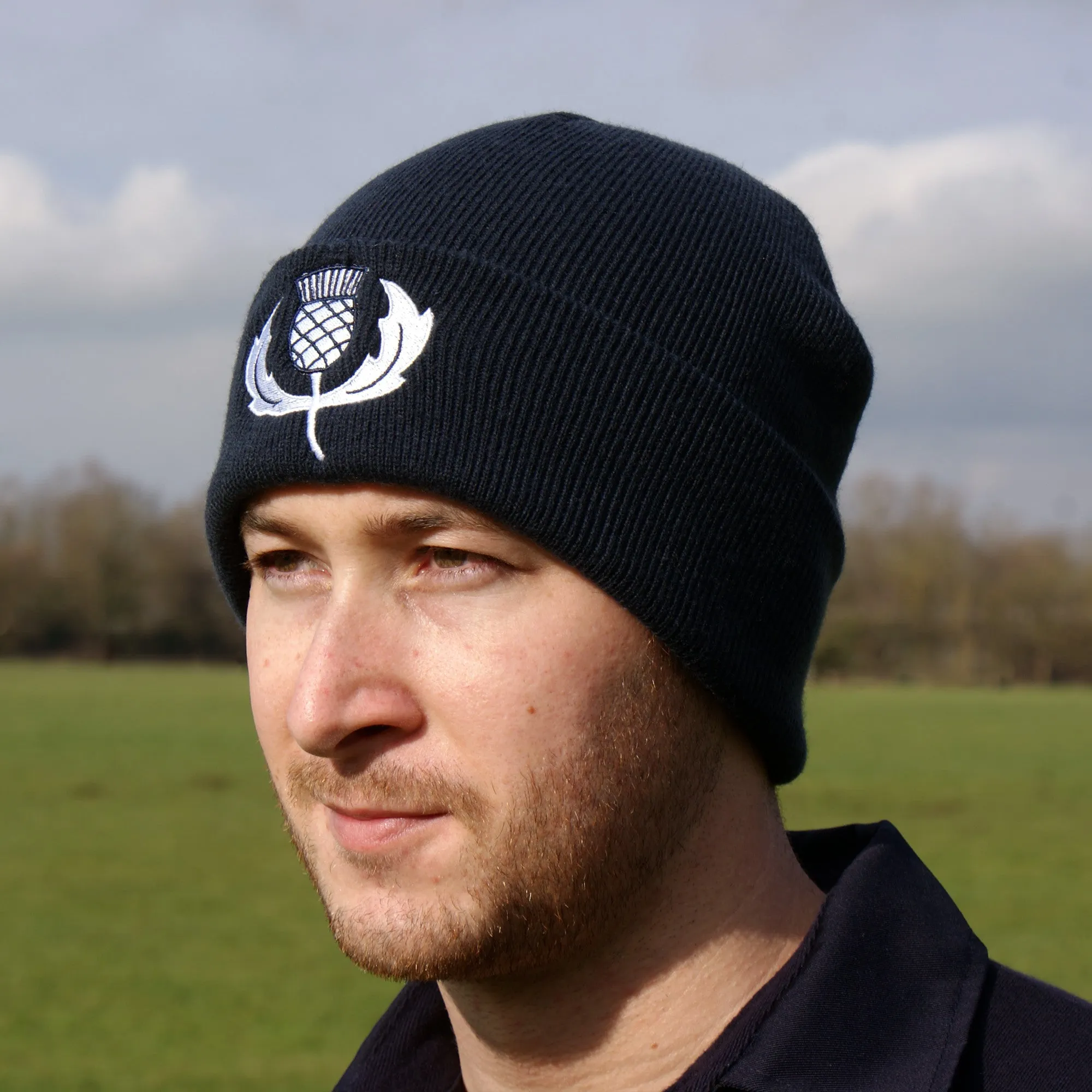 Unisex Scotland ALBA Rugby Vintage Retro Cuffed Beanie Hat
