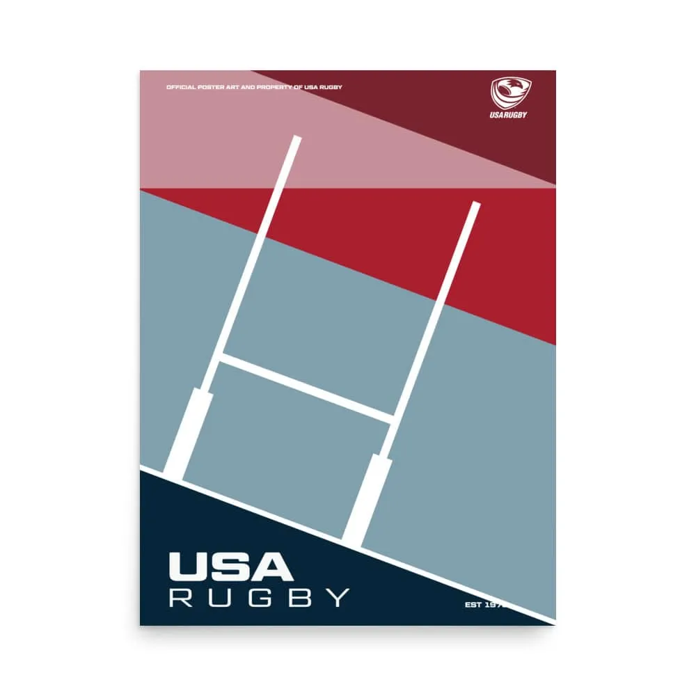 USA Rugby Goal Post Poster