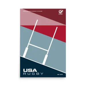USA Rugby Goal Post Poster