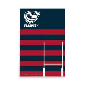 USA Rugby Red Stripe Poster