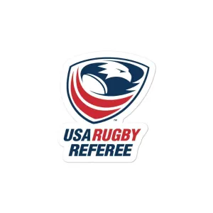 USA Rugby Referees Bubble-Free Stickers
