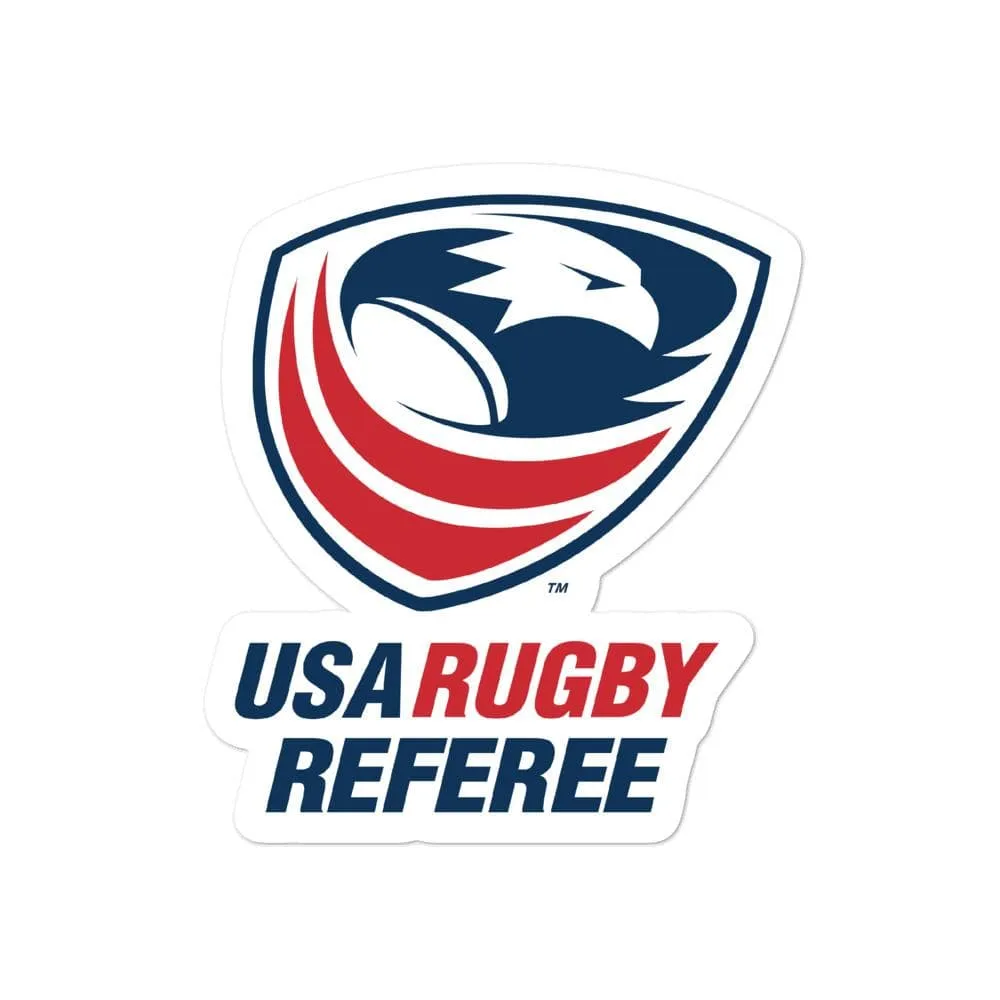 USA Rugby Referees Bubble-Free Stickers