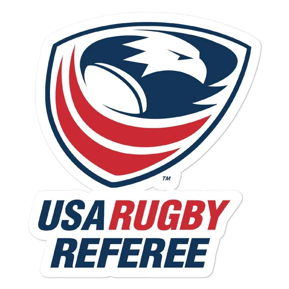 USA Rugby Referees Bubble-Free Stickers
