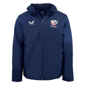 USA Rugby Standard Length Bench Jacket by Castore