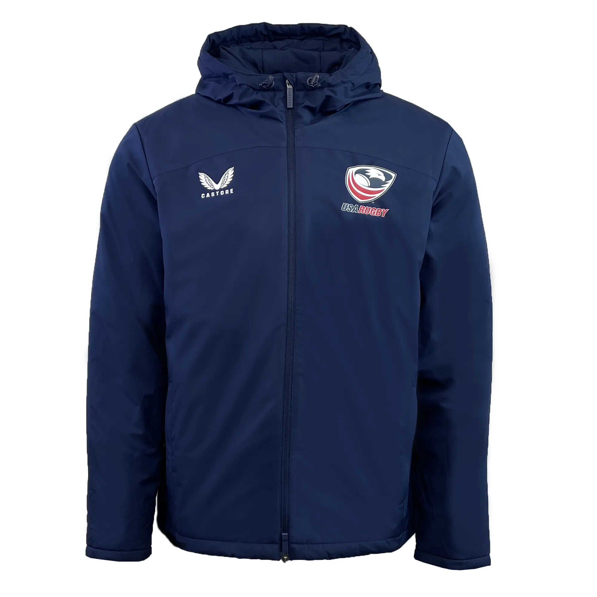 USA Rugby Standard Length Bench Jacket by Castore