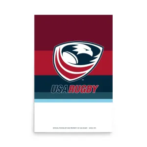 USA Rugby Stripe Poster