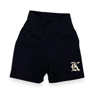 V Waist Yoga Short (Black)
