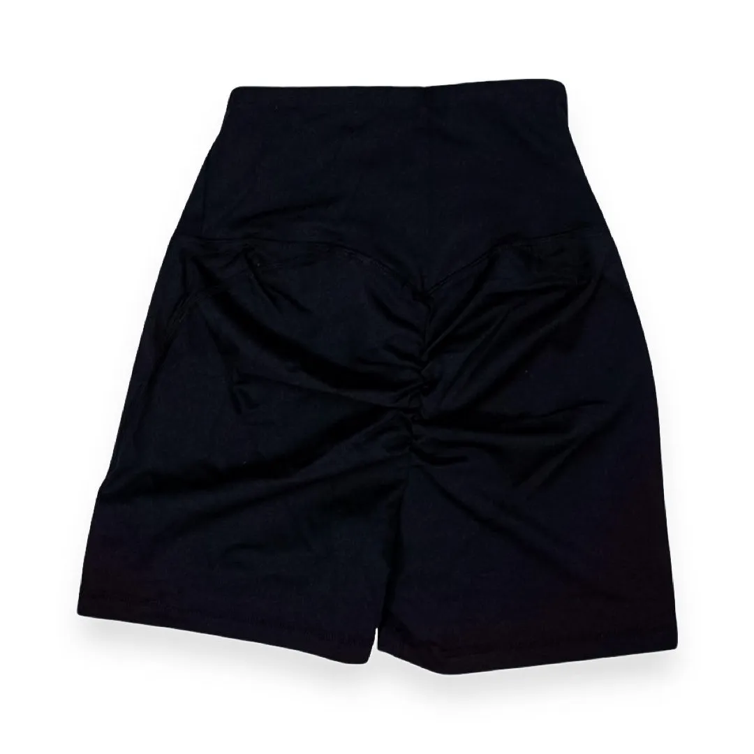 V Waist Yoga Short (Black)
