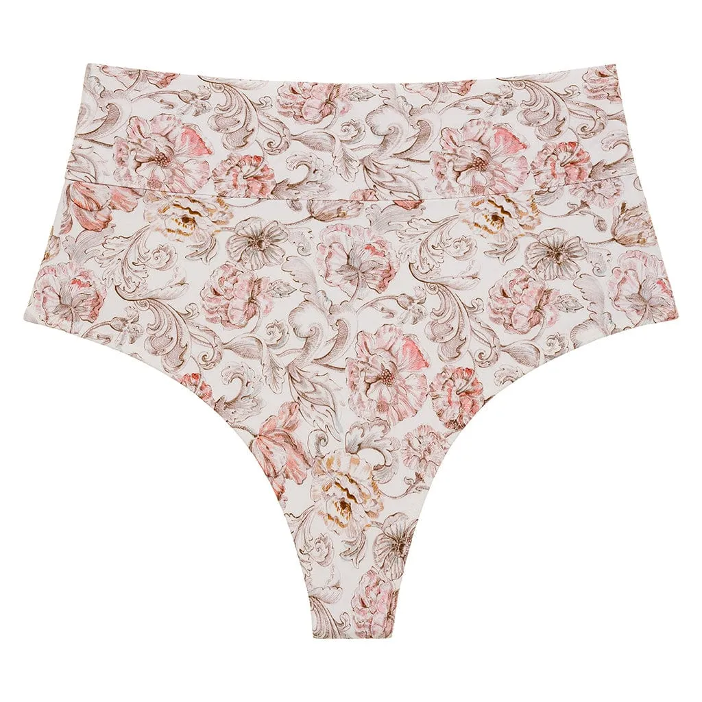 Venecia Floral Full Coverage High Rise Bikini Bottom