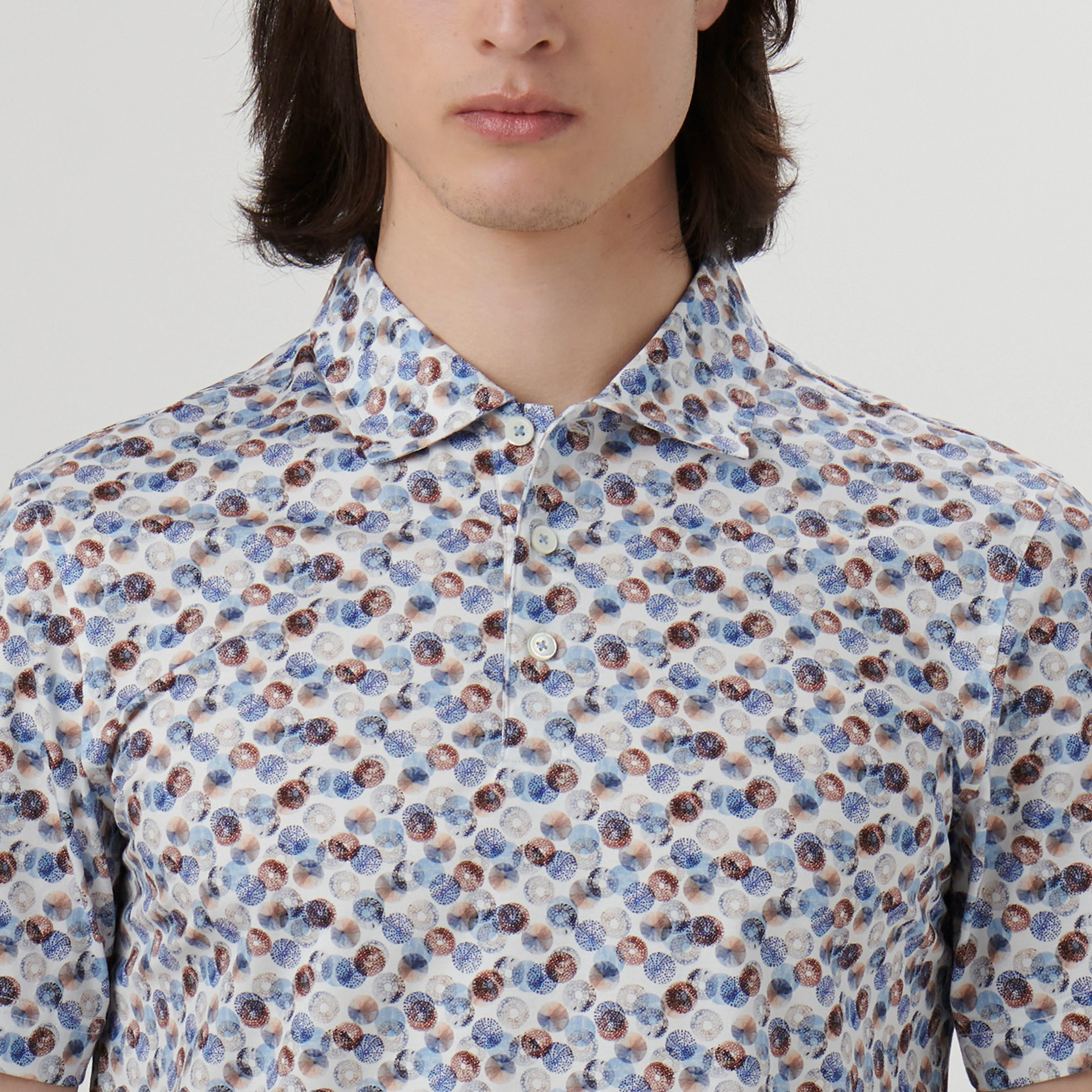 Victor Abstract Print OoohCotton Polo
