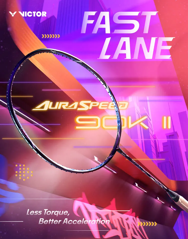 Victor AuraSpeed 90K II Badminton Racket (Midnight Blue) (Free String)