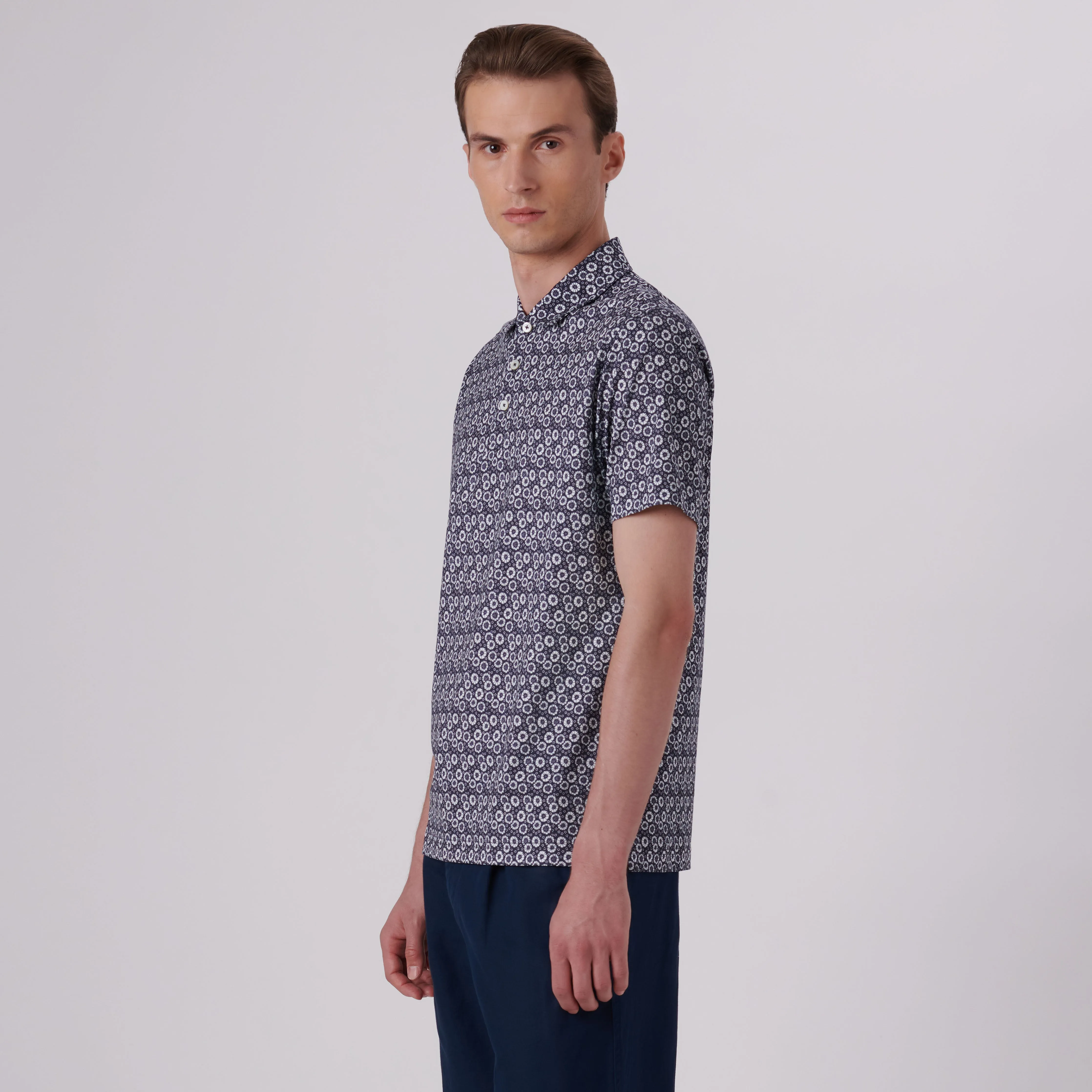 Victor Floral Print OoohCotton Polo
