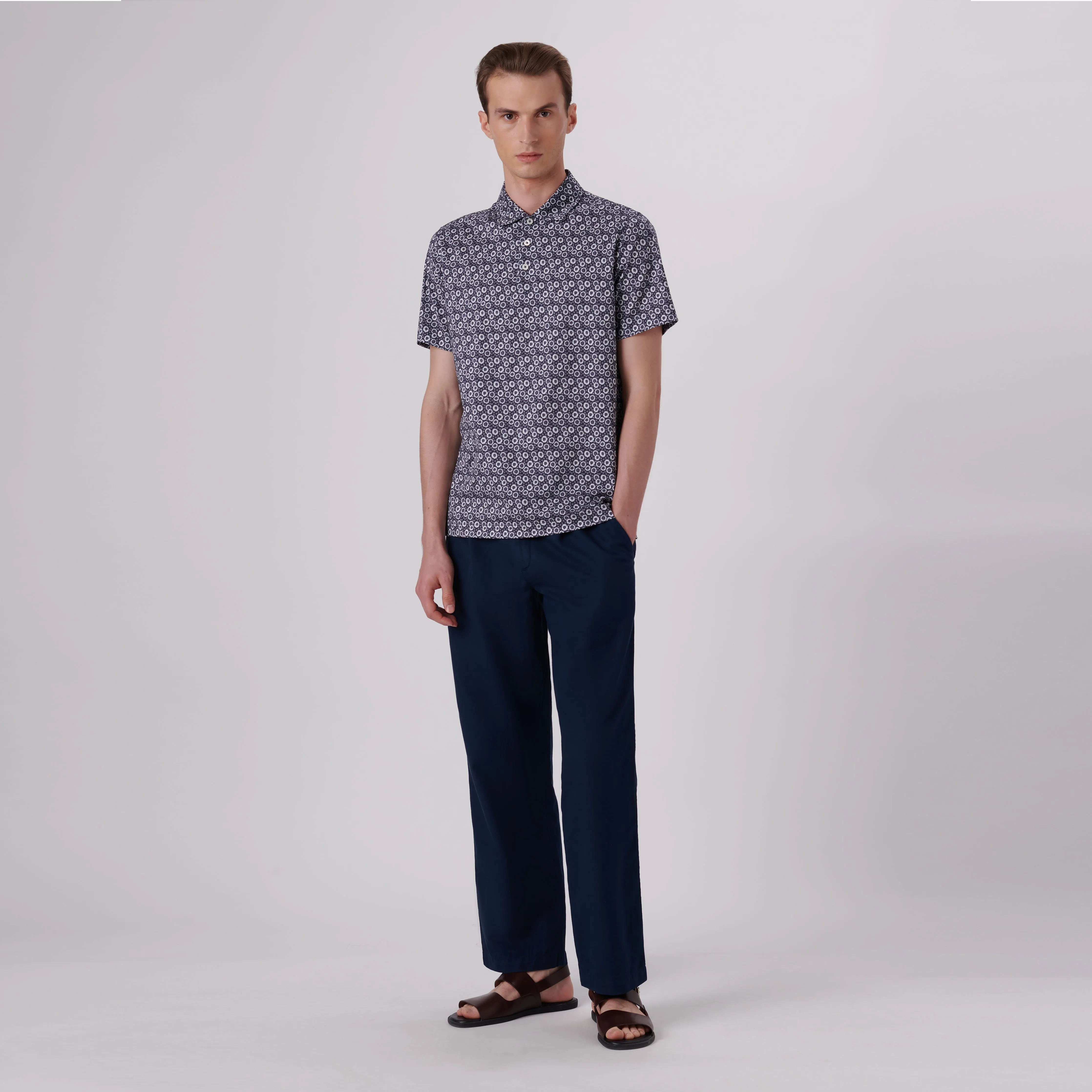 Victor Floral Print OoohCotton Polo