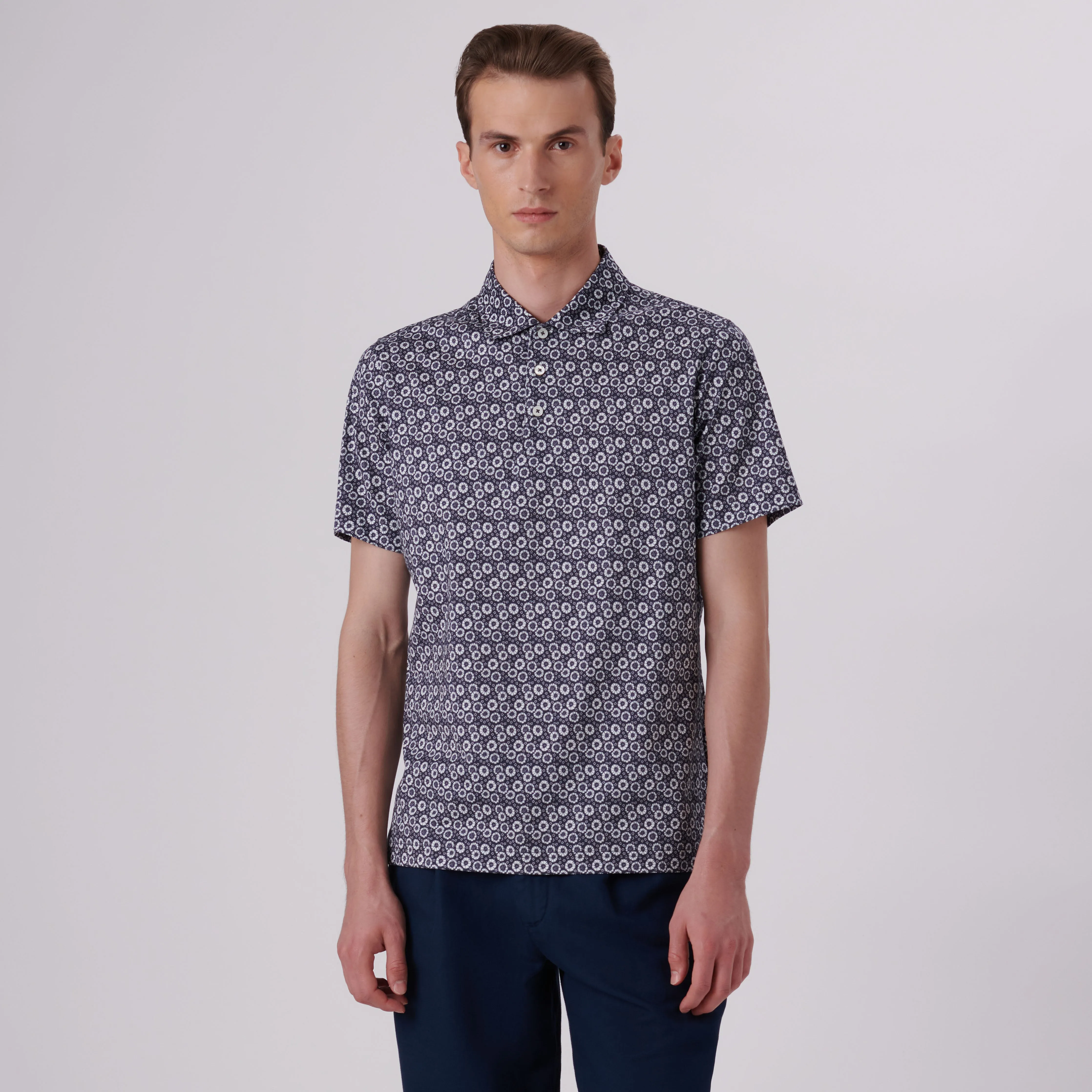 Victor Floral Print OoohCotton Polo