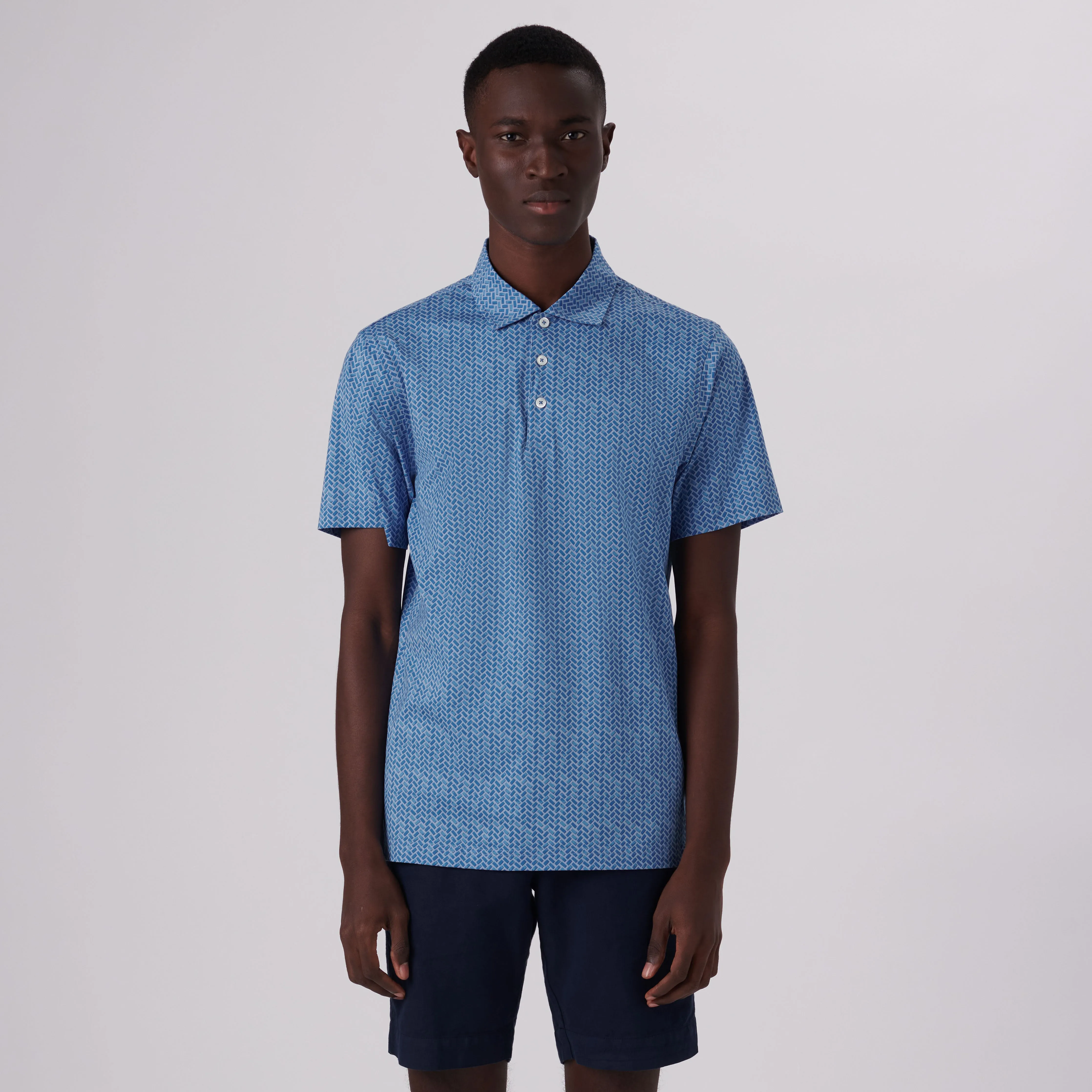 Victor Geometric Print OoohCotton Polo