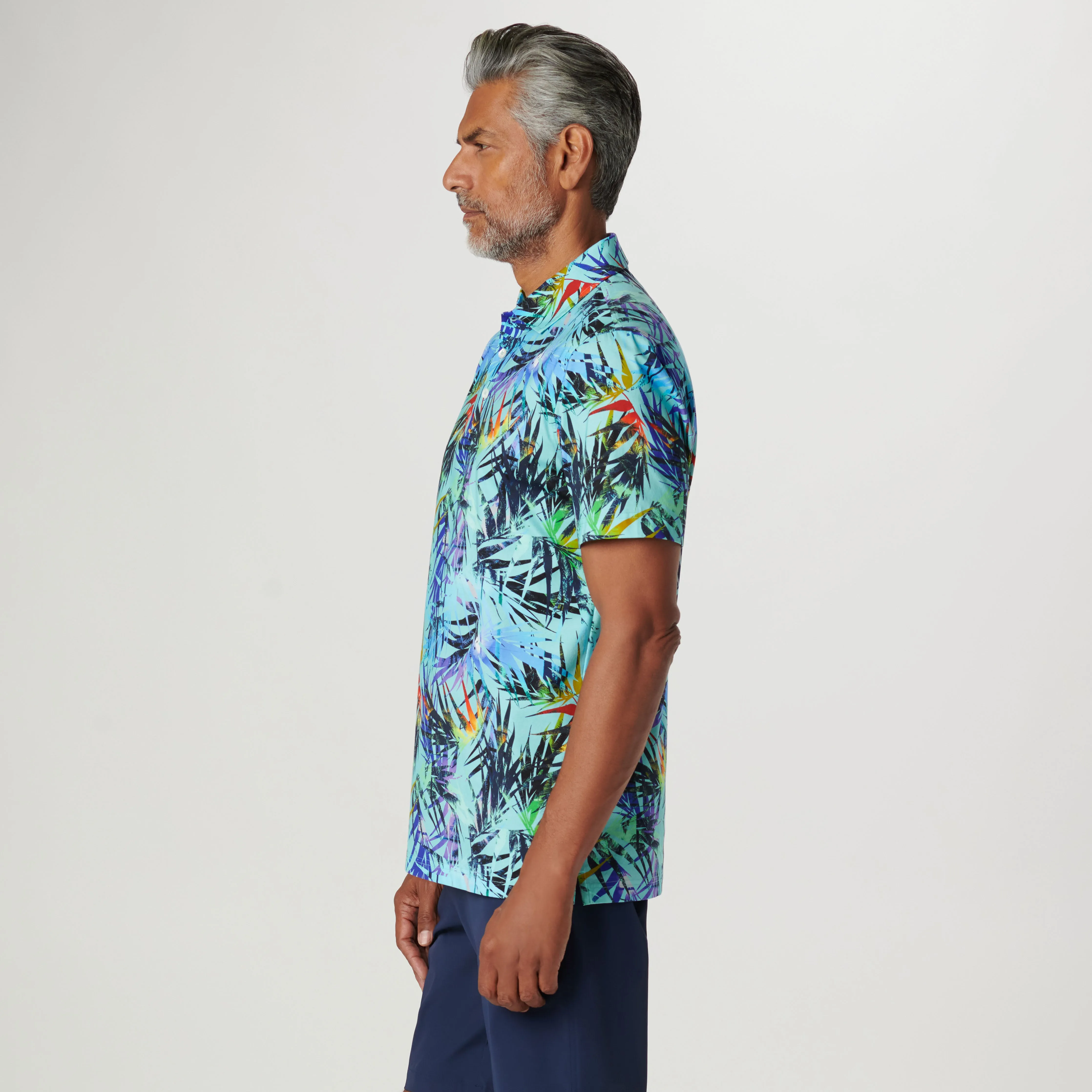 Victor Leaf Print OoohCotton Polo