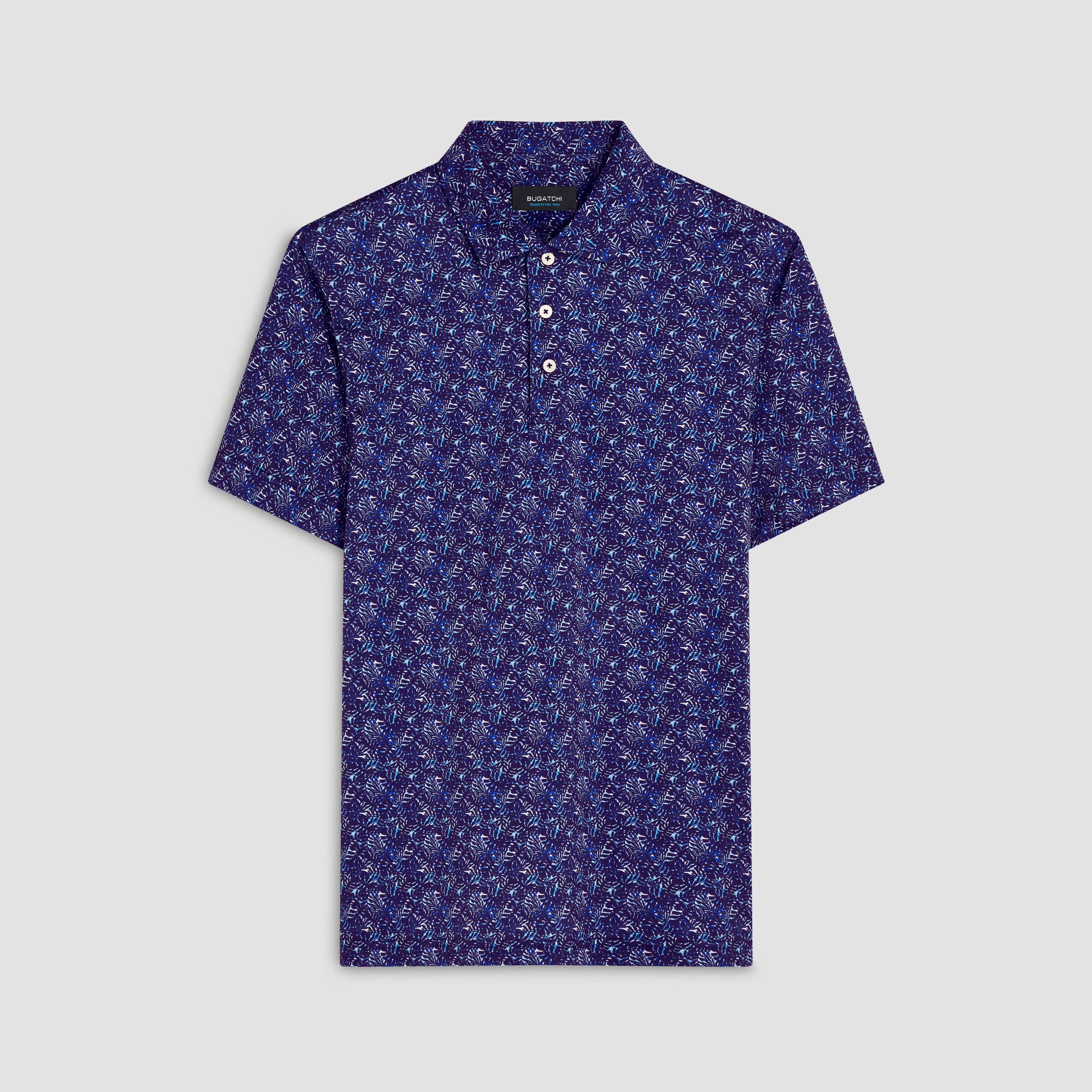 Victor Leaf Print OoohCotton Polo