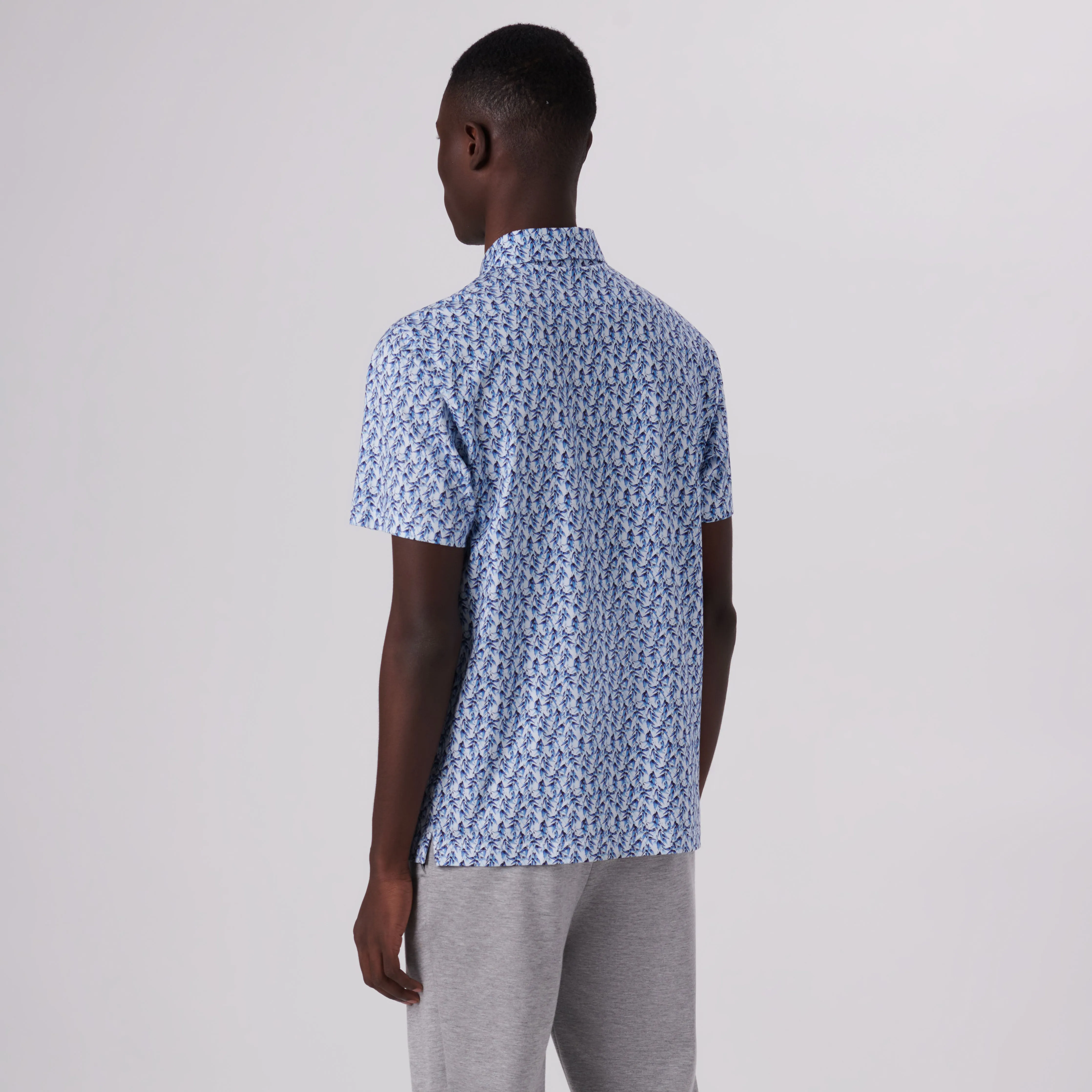 Victor Leaf Print OoohCotton Polo