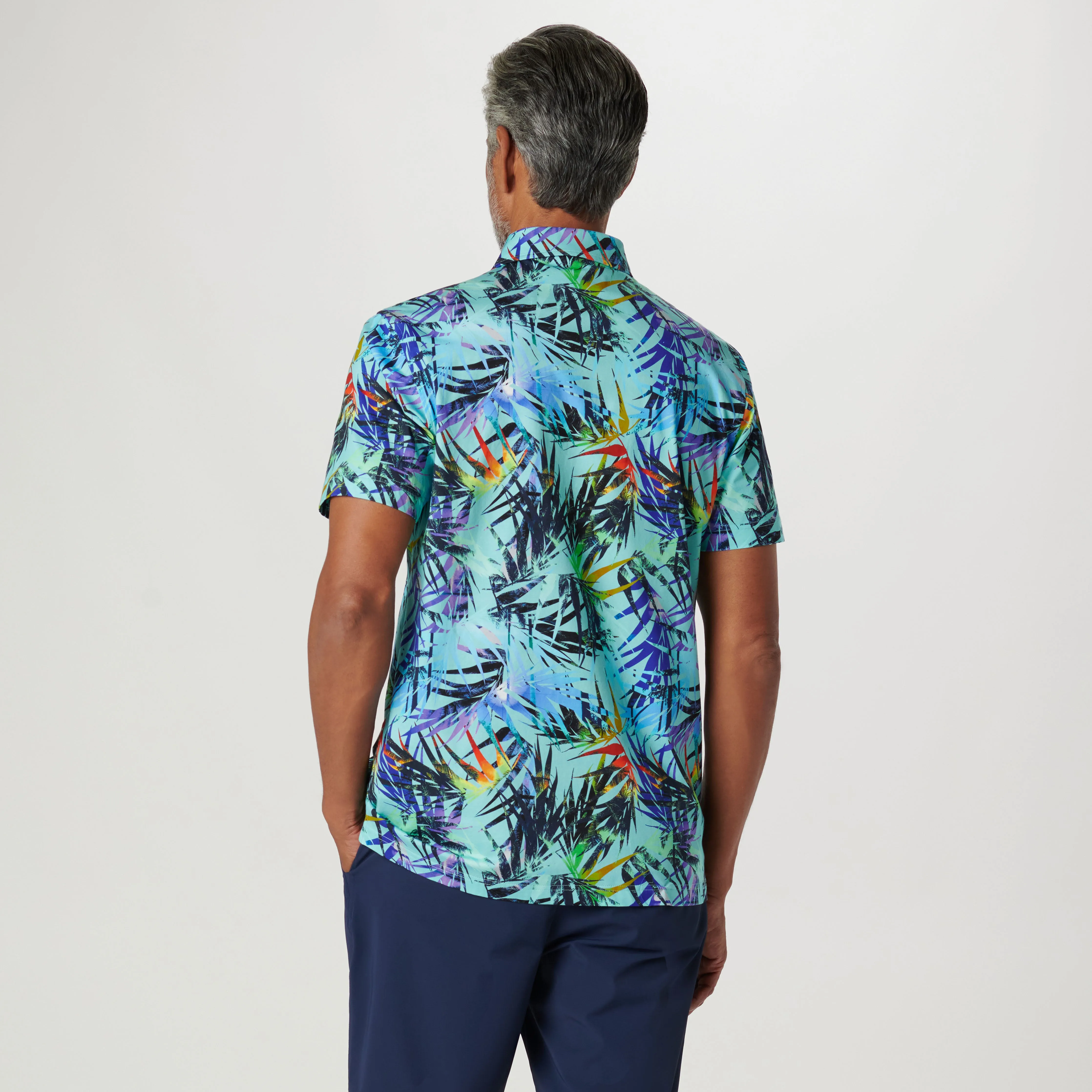 Victor Leaf Print OoohCotton Polo