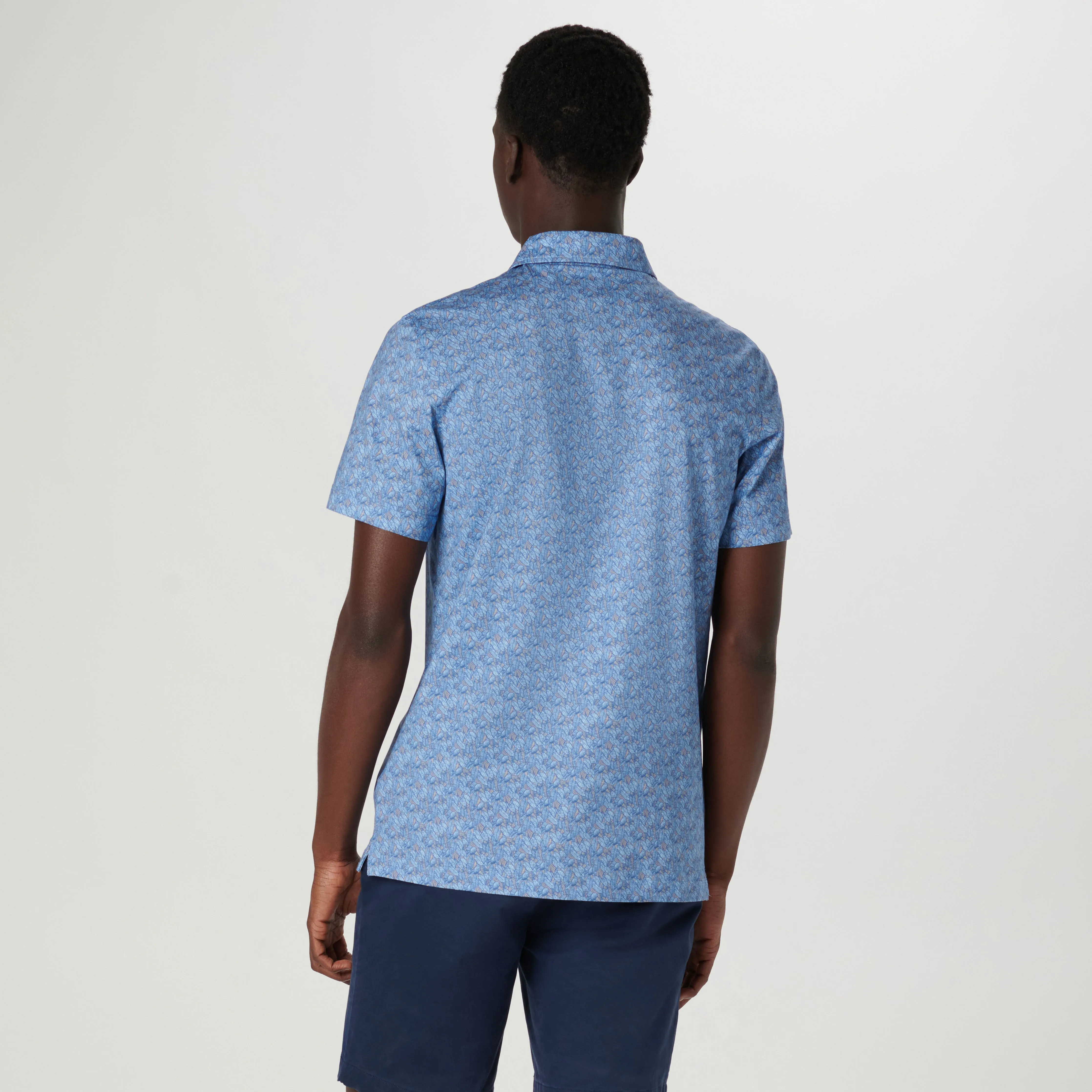 Victor Leaf Print OoohCotton Polo