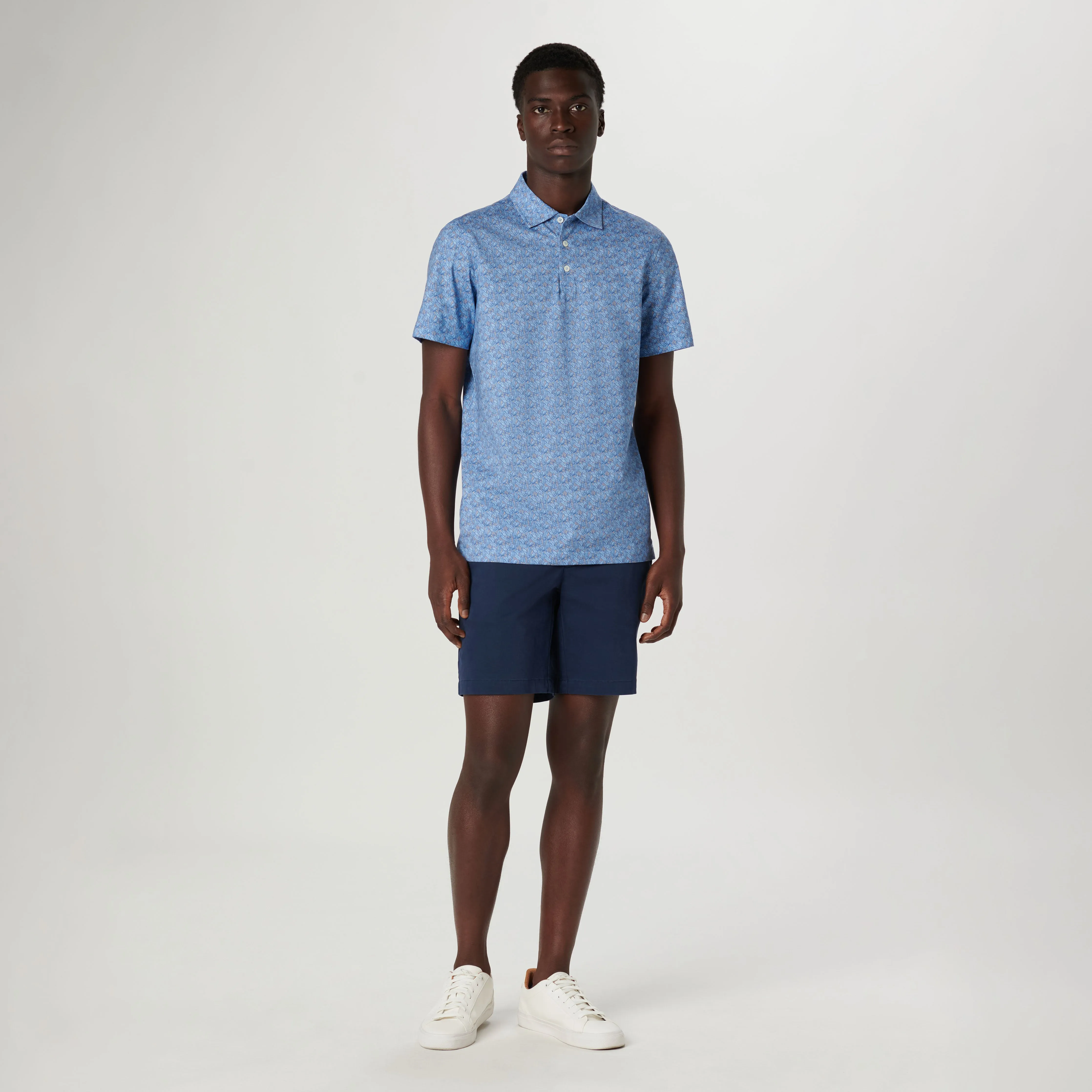Victor Leaf Print OoohCotton Polo