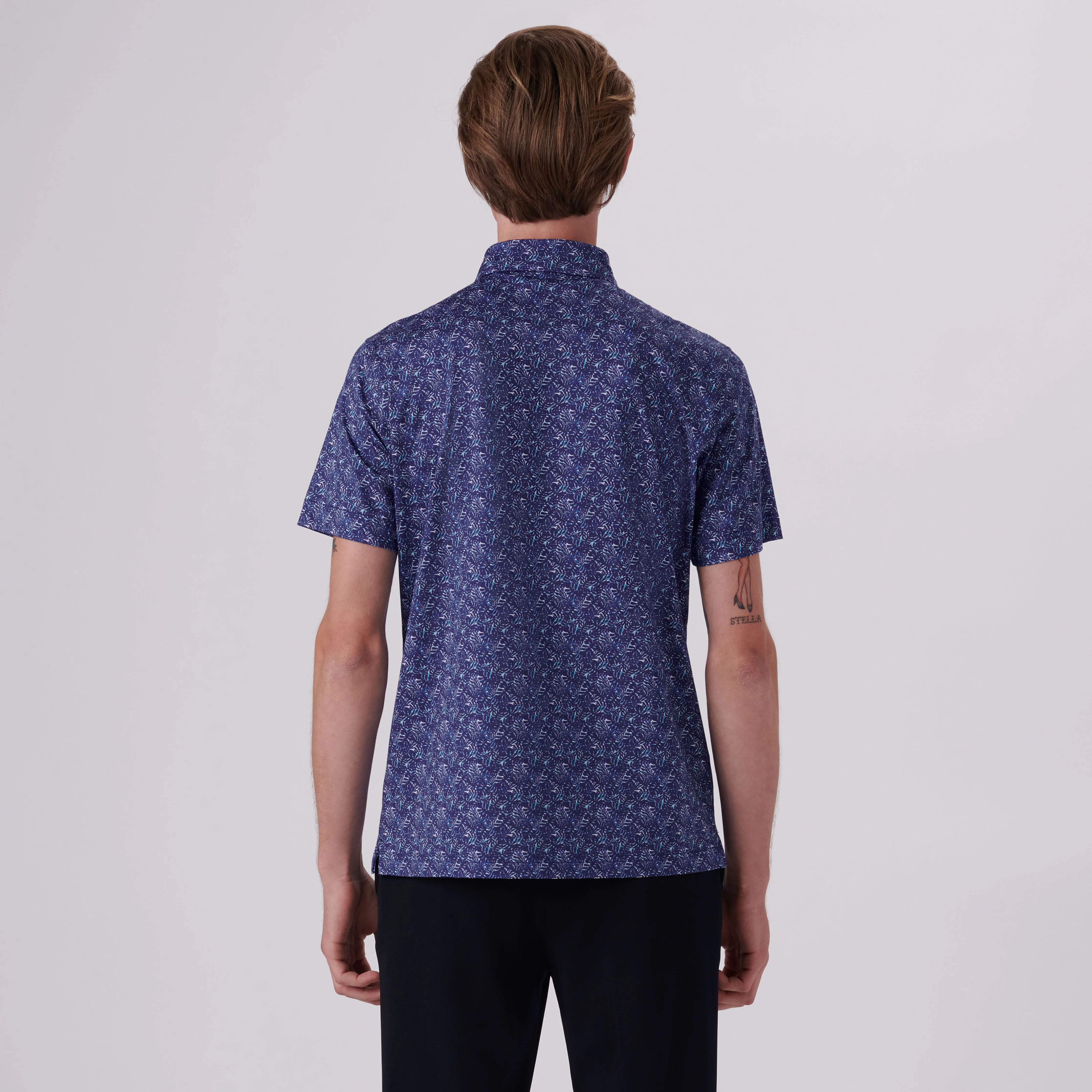 Victor Leaf Print OoohCotton Polo