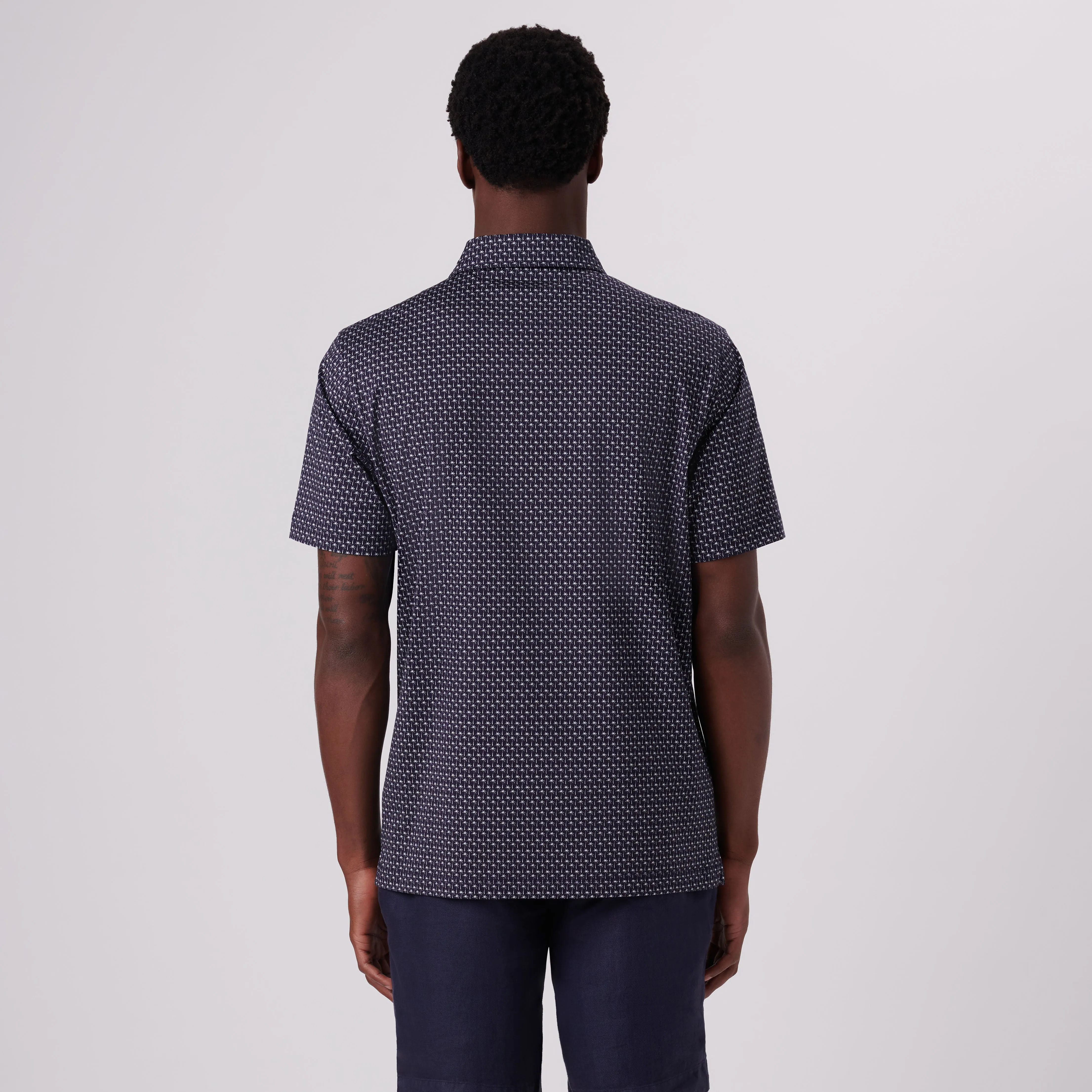 Victor Palm Trees Print OoohCotton Polo
