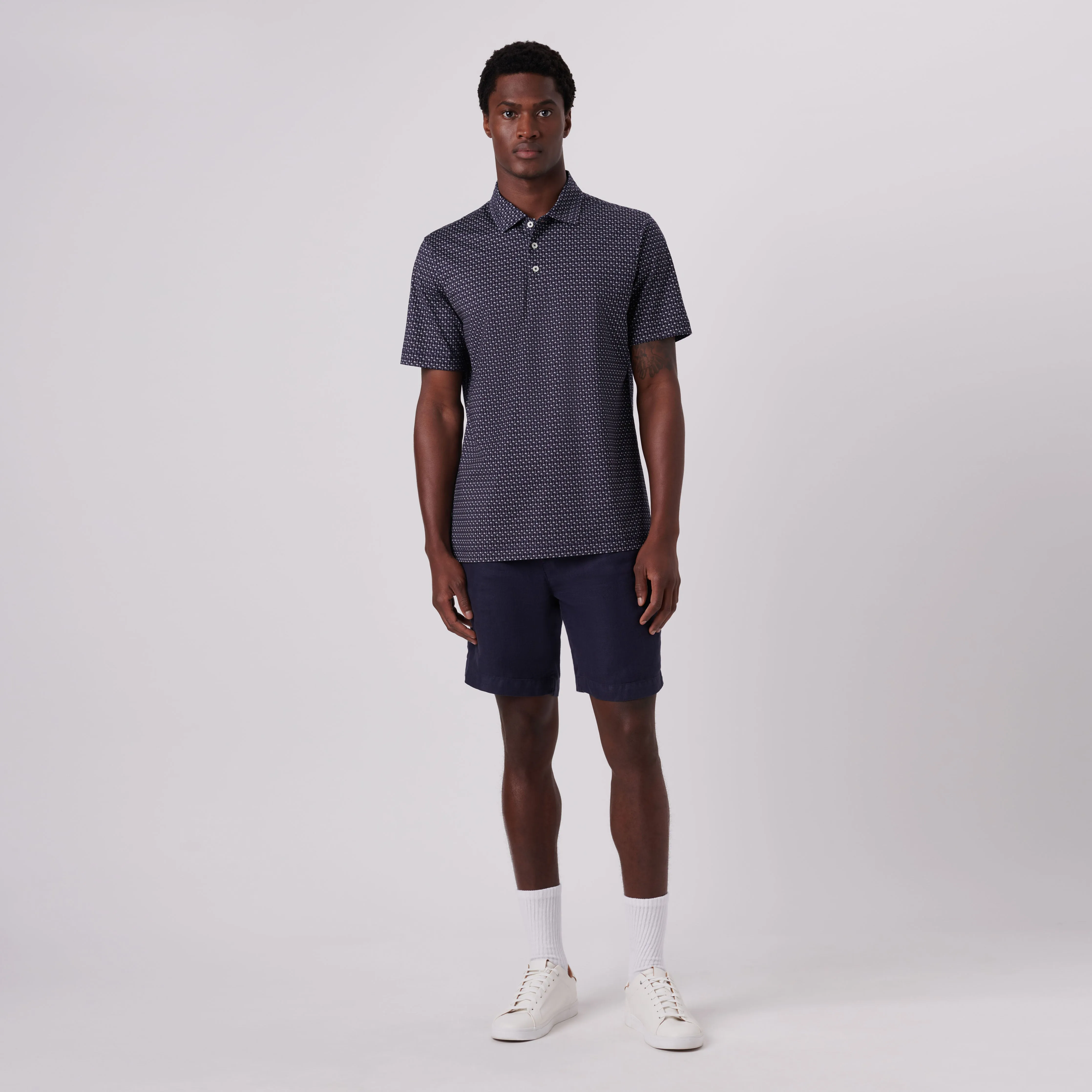 Victor Palm Trees Print OoohCotton Polo