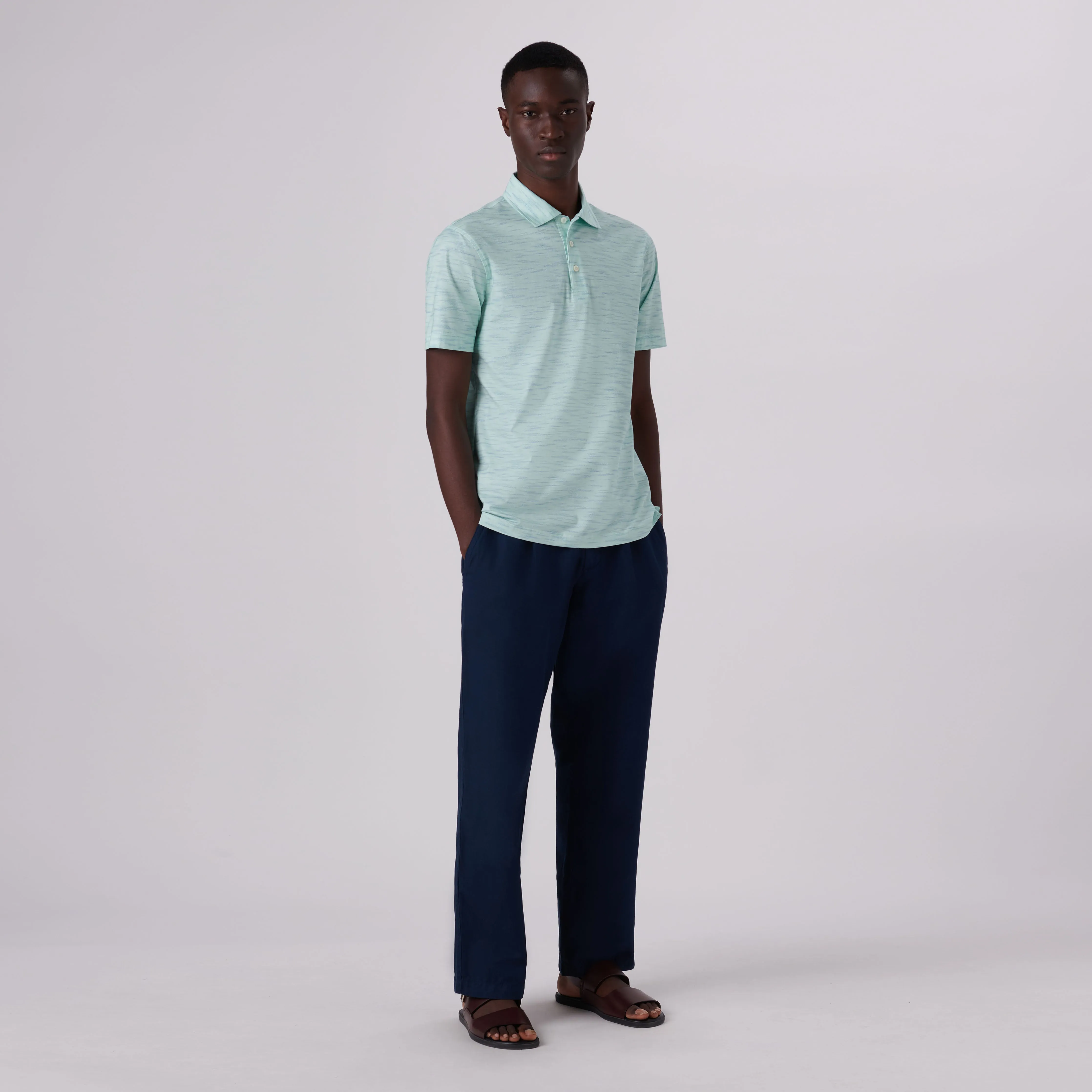 Victor Striated Print OoohCotton Polo